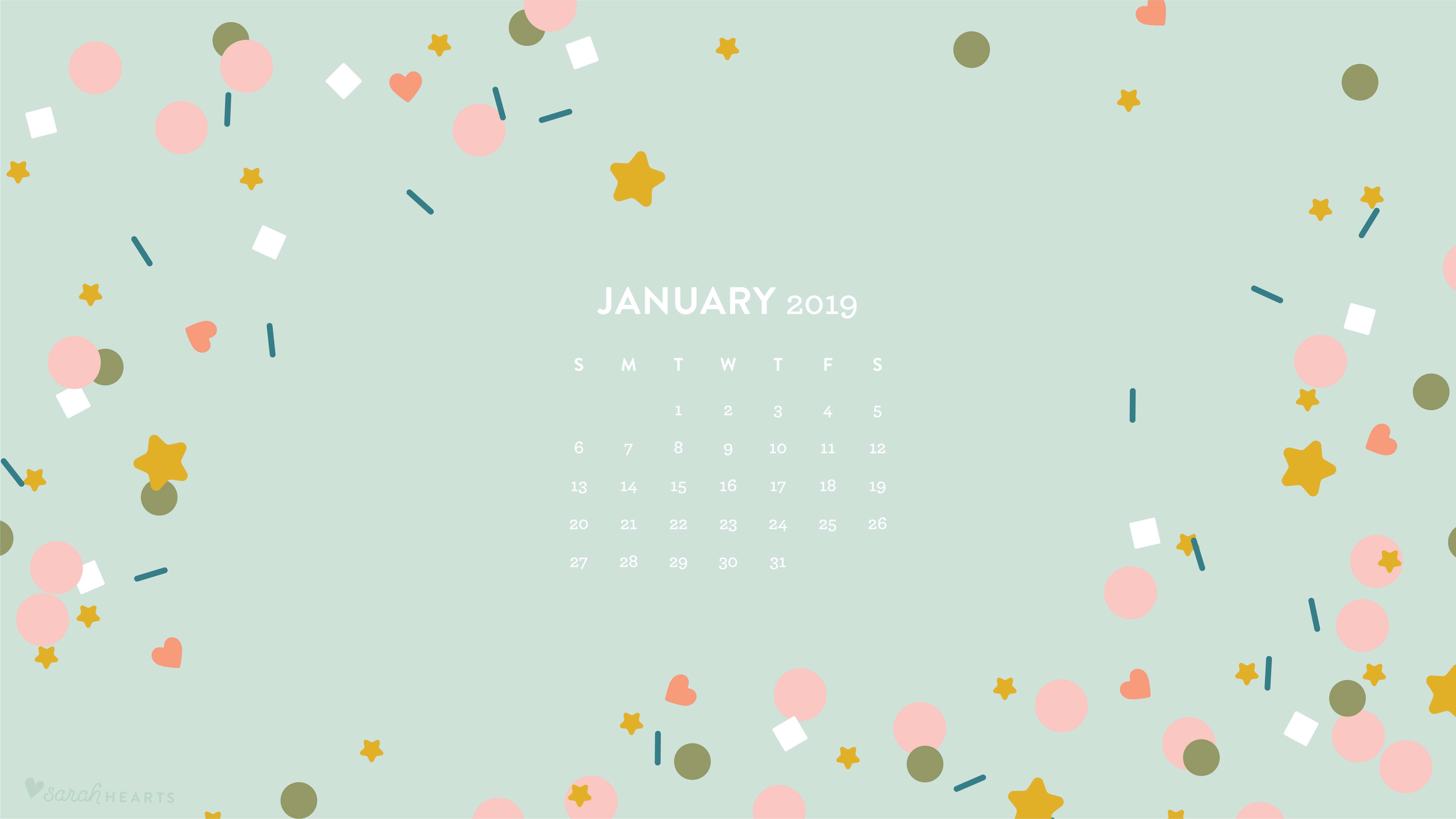 January 2019 Calendar Wallpapers