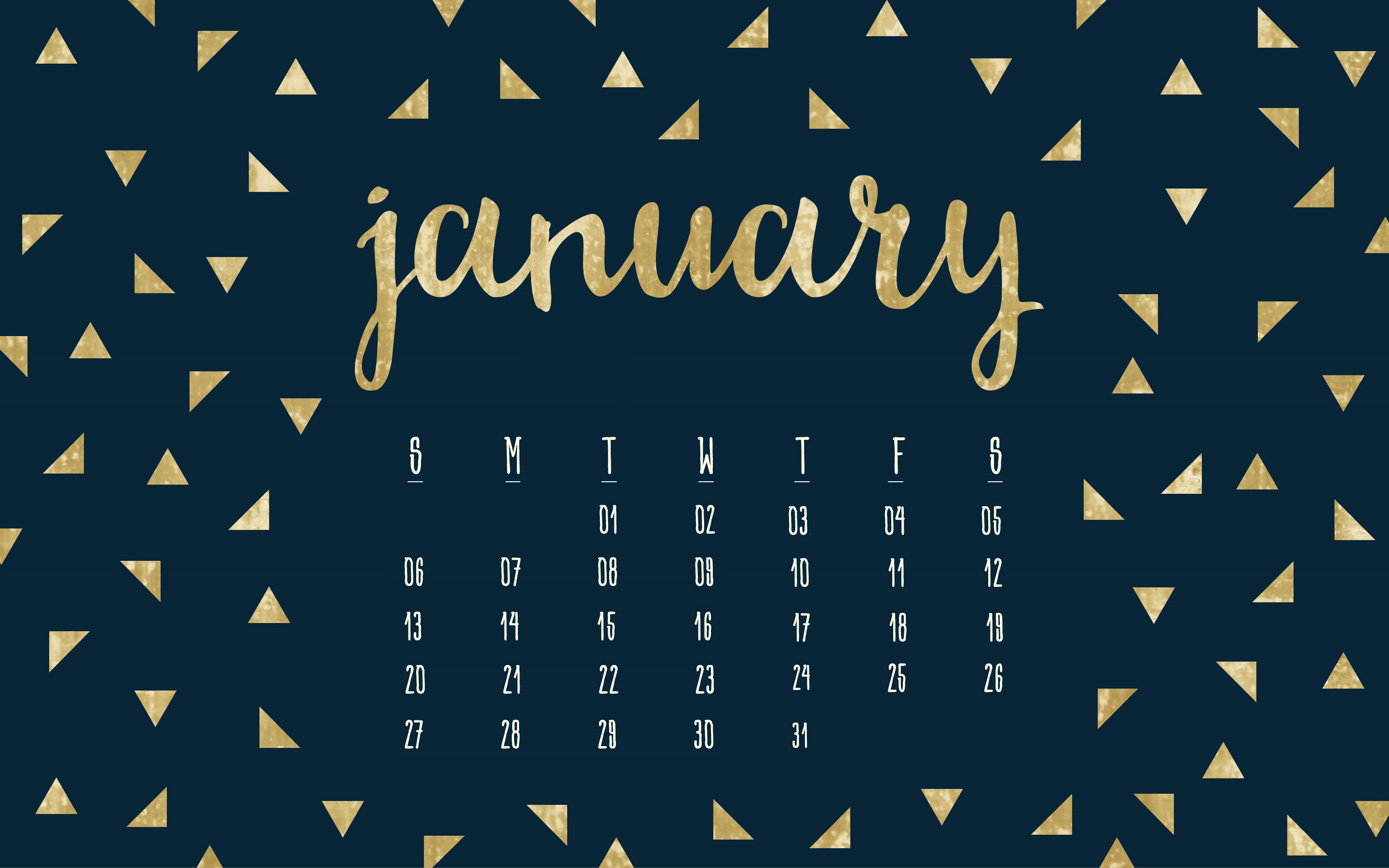 January 2019 Calendar Wallpapers