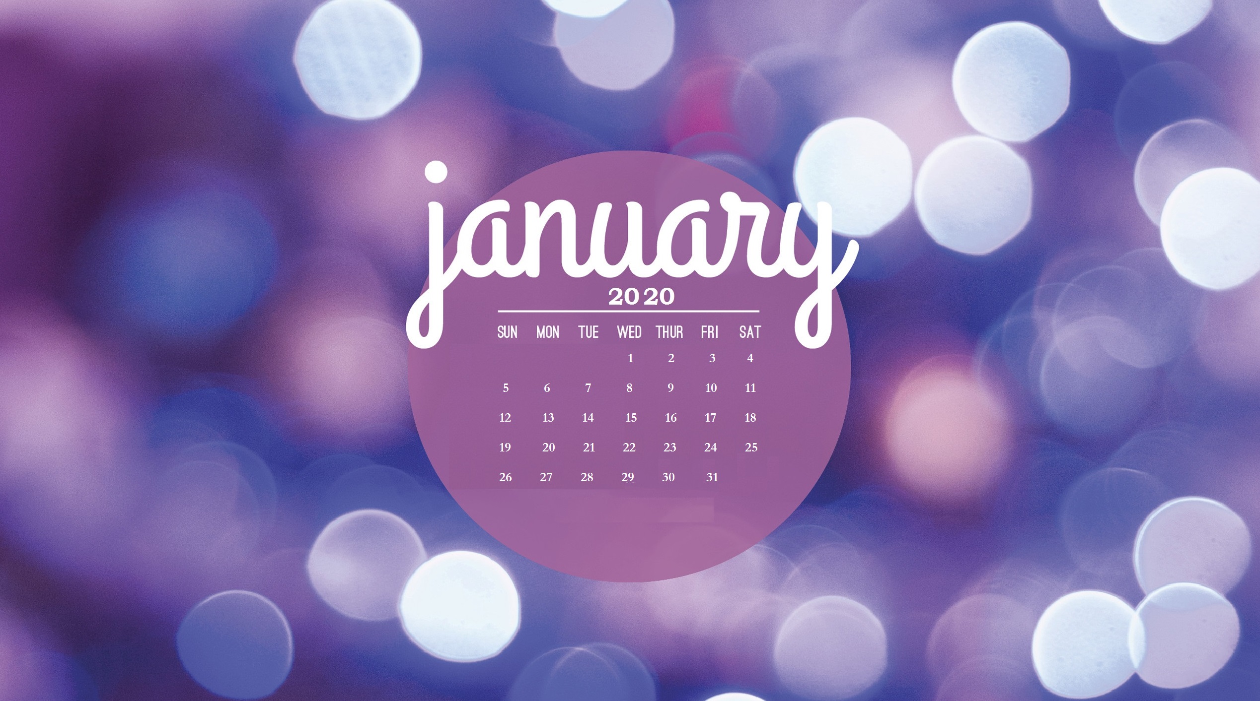 January 2019 Calendar Wallpapers