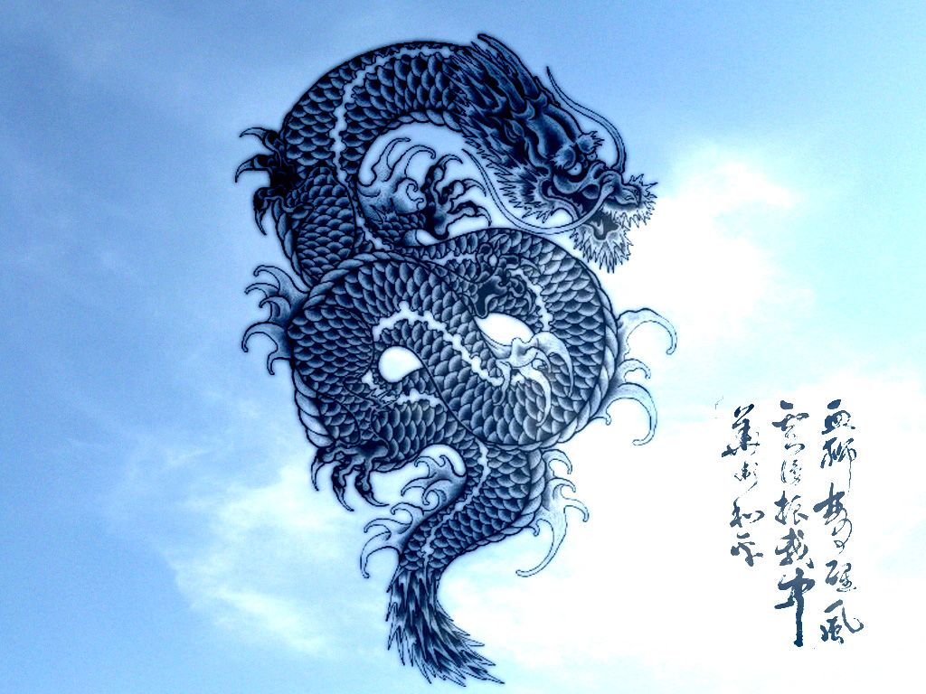 Japanese Blue Dragon Wallpapers