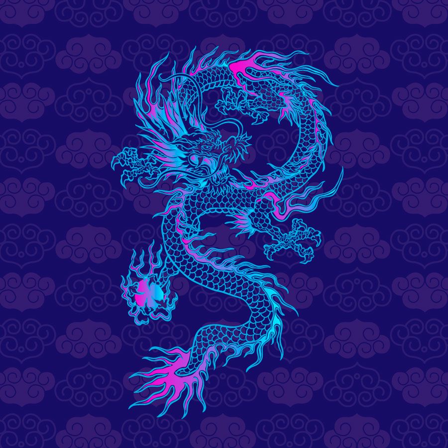 Japanese Blue Dragon Wallpapers