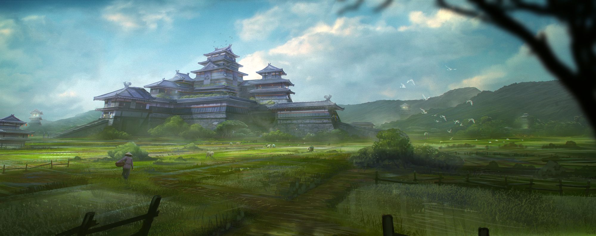 Japanese Castle Art Wallpapers