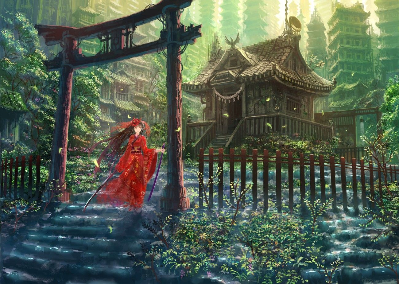 Japanese Castle Art Wallpapers