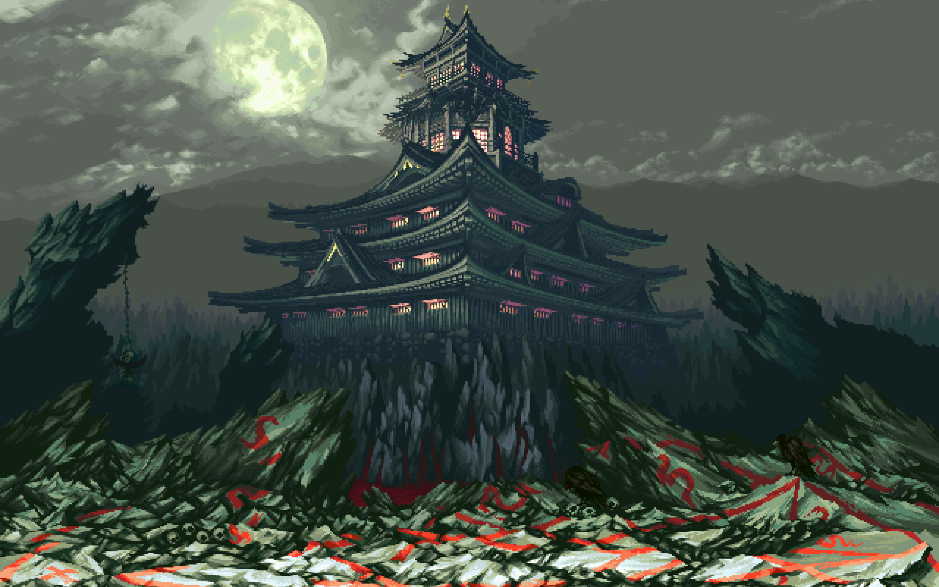 Japanese Castle Art Wallpapers