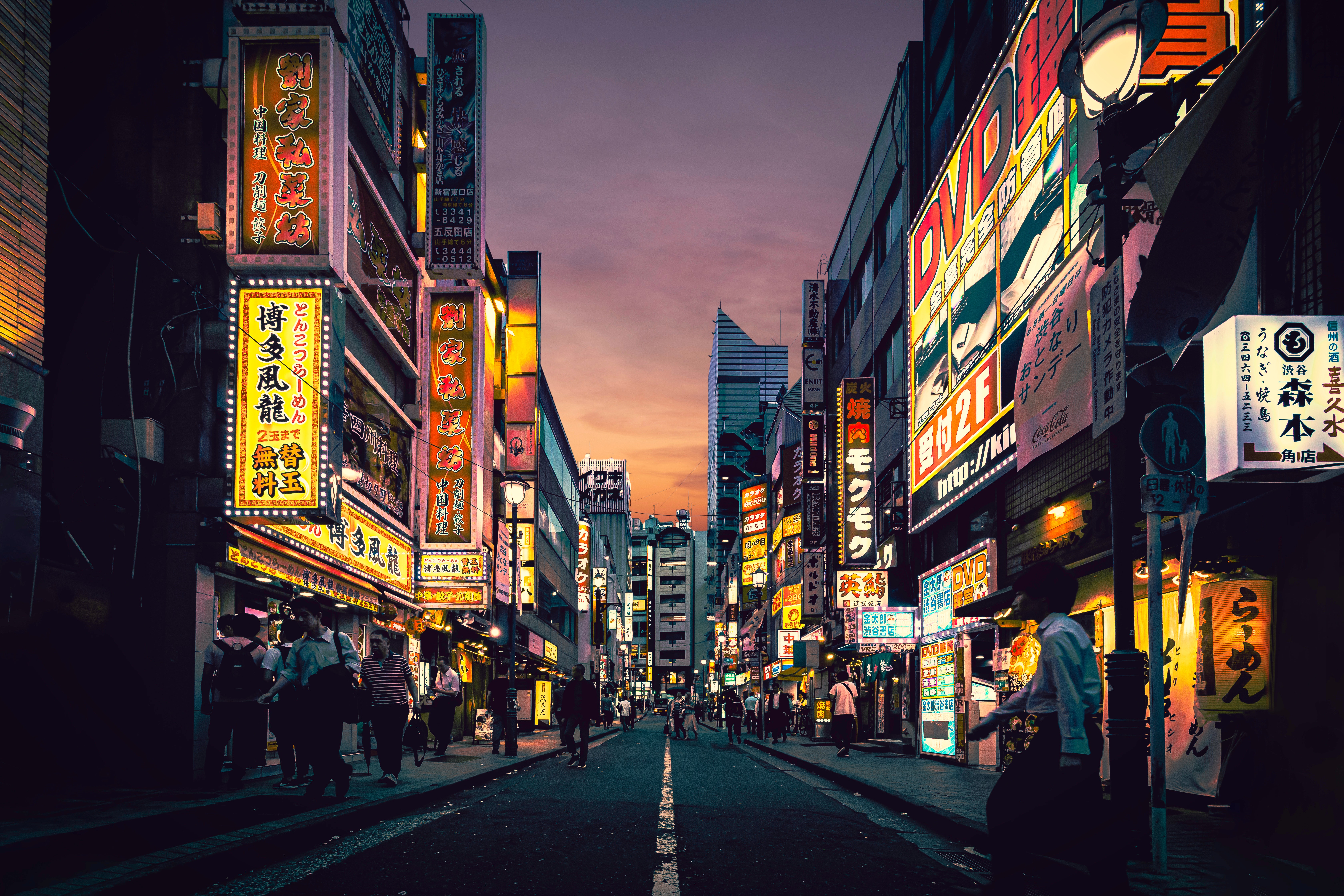 Japanese Street Night Wallpapers