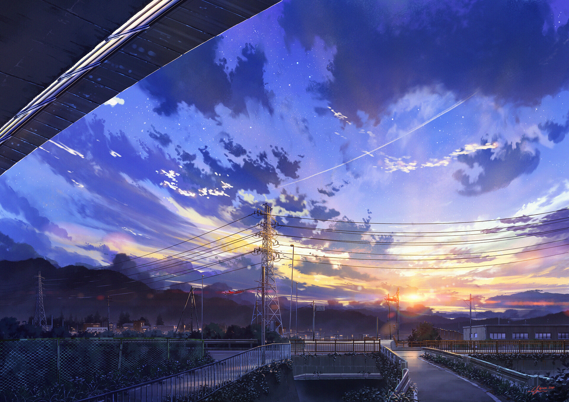 Japanese Town Art Wallpapers