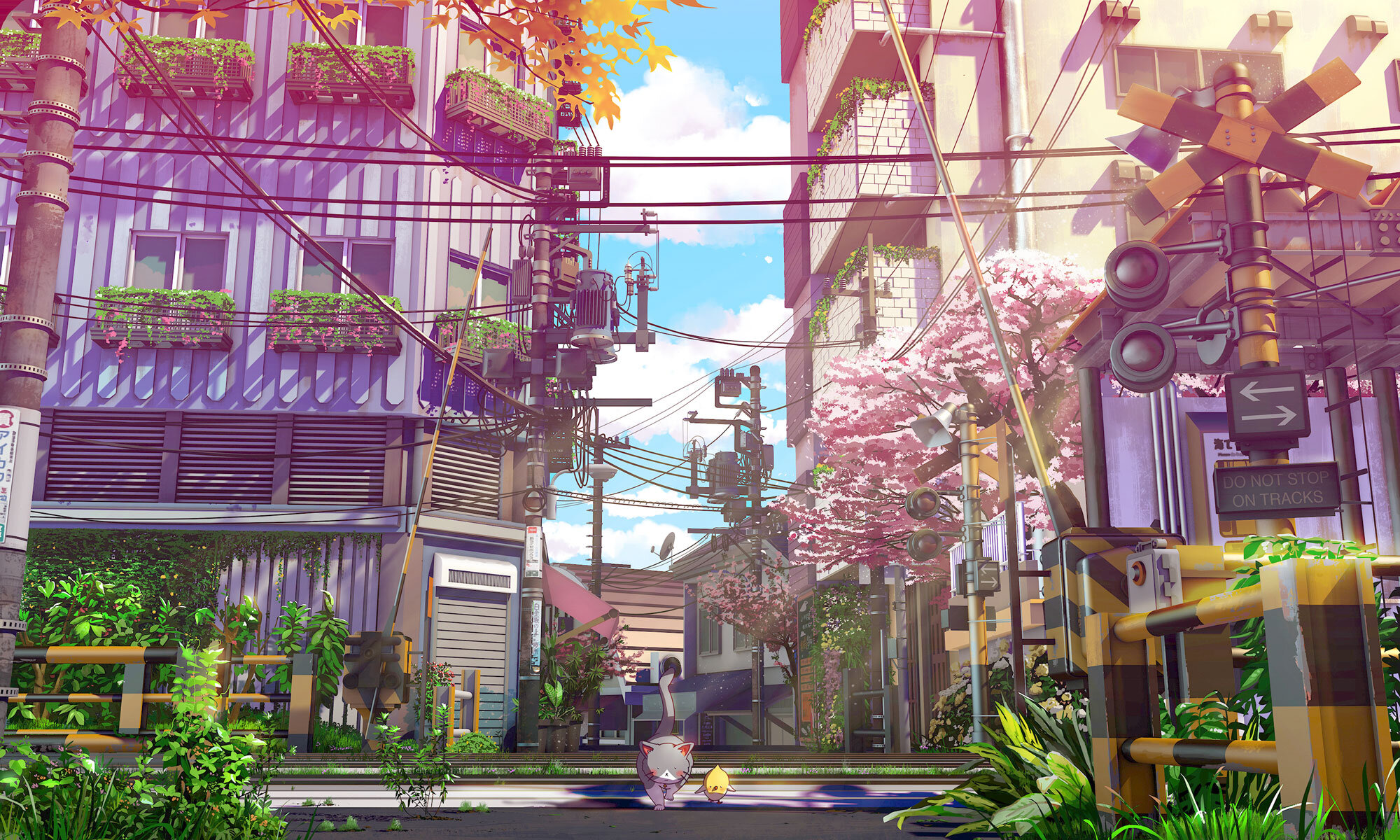 Japanese Town Art Wallpapers