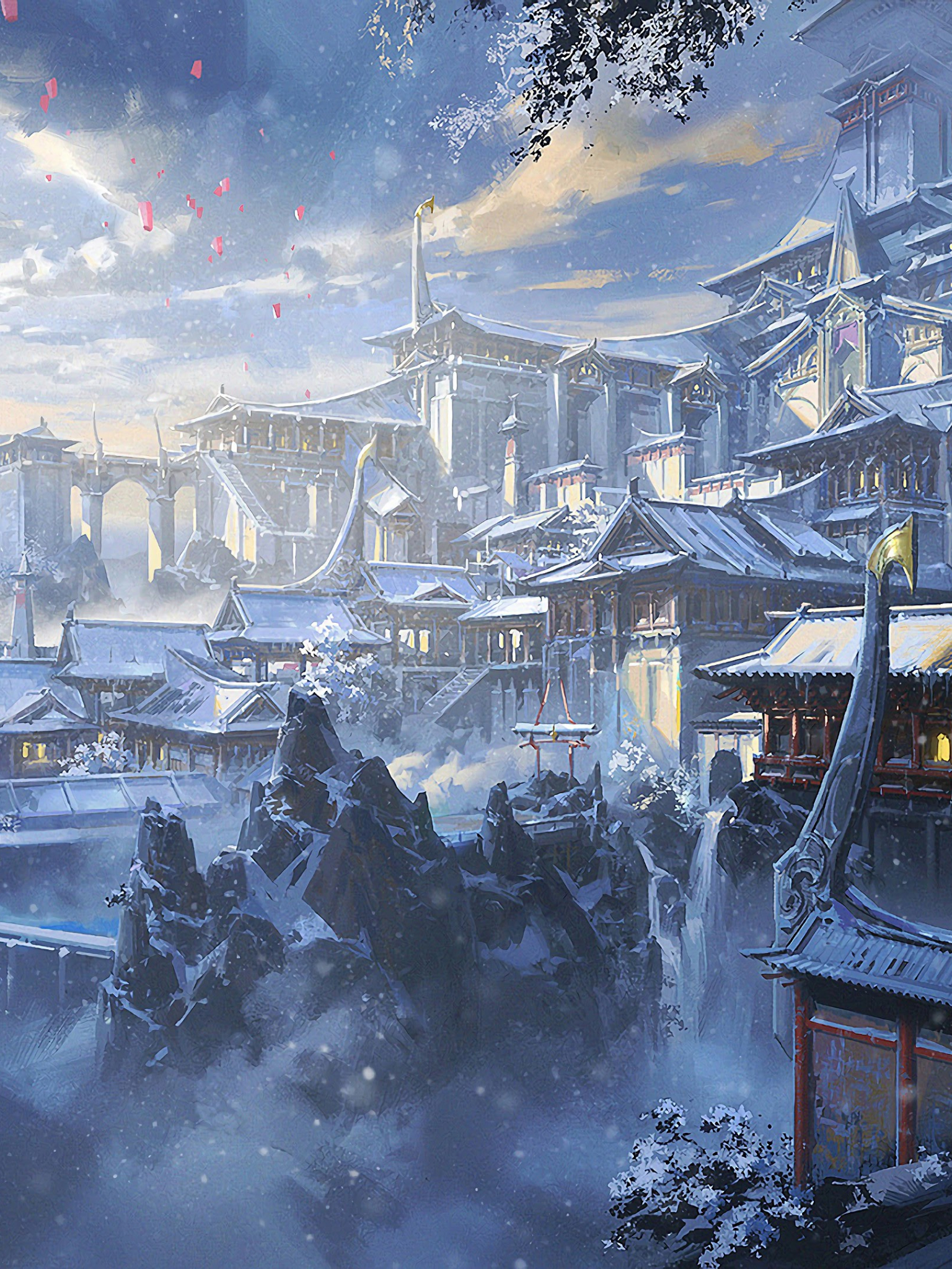 Japanese Town Art Wallpapers