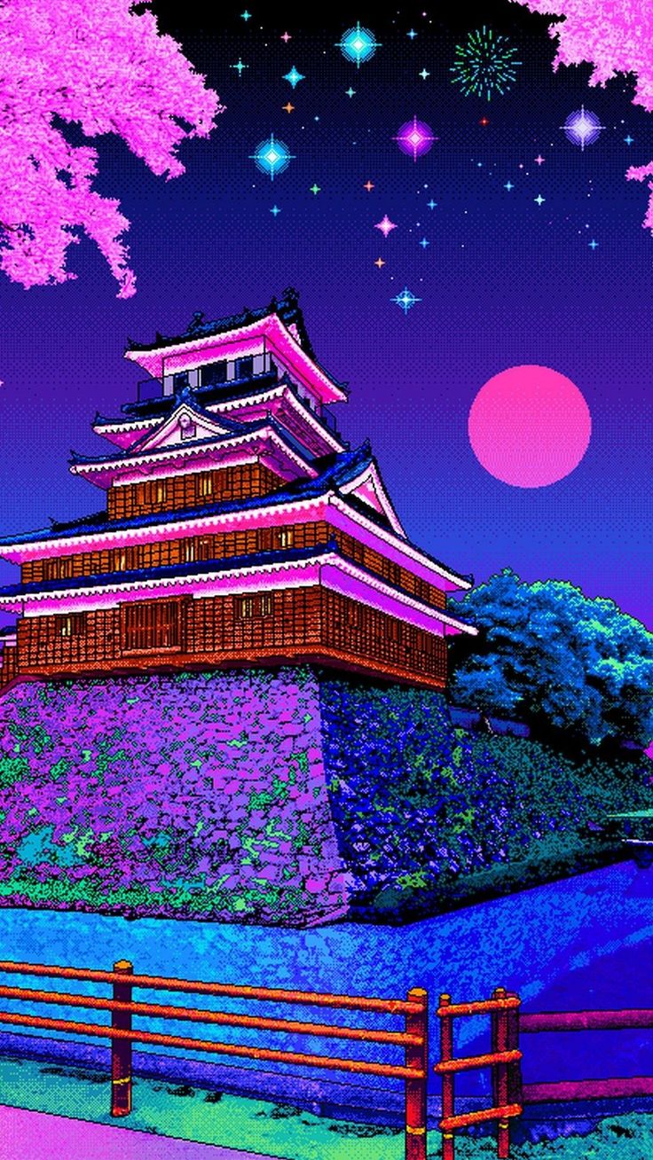 Japanese Vaporwave Background