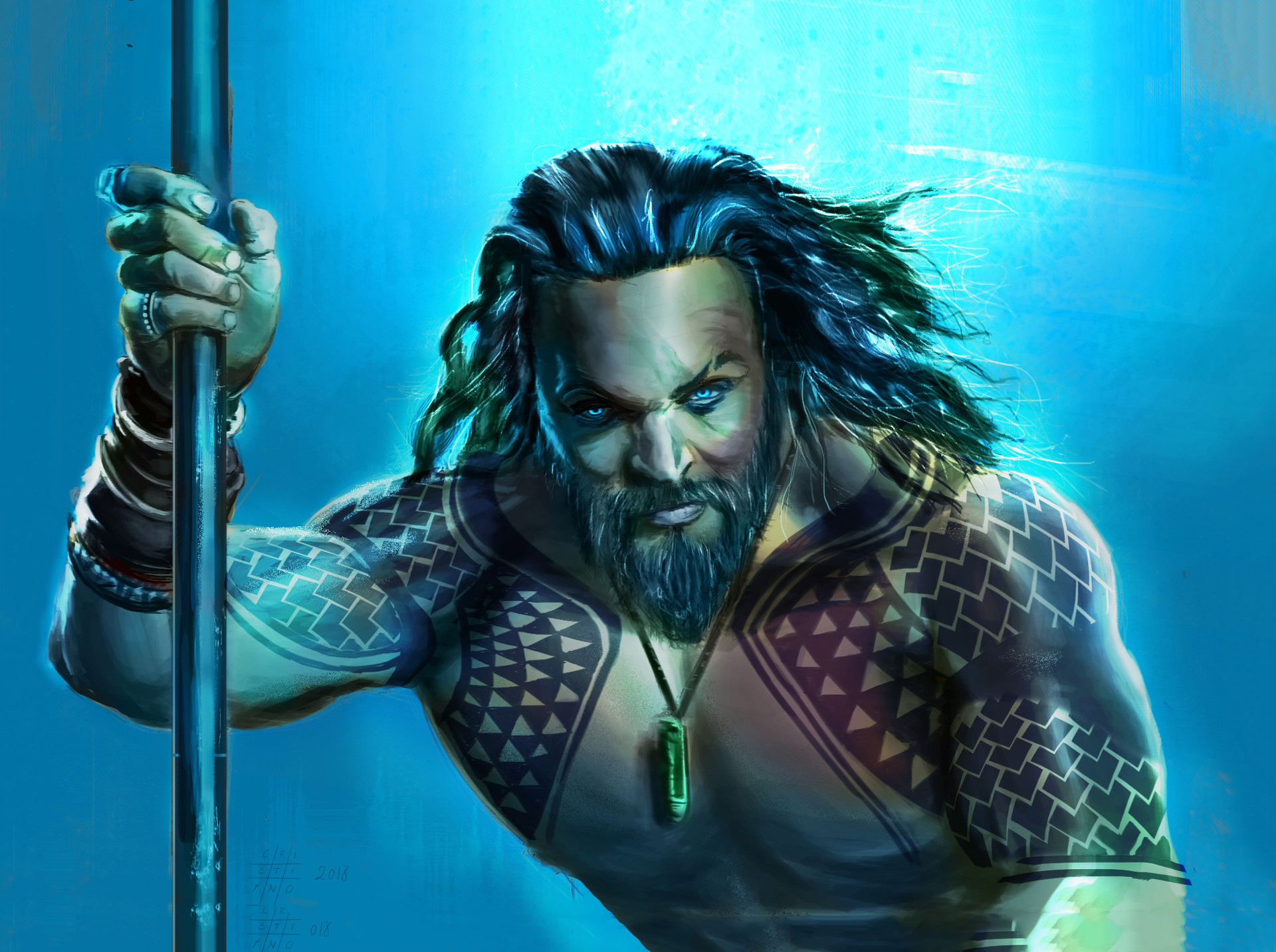 Jason Momoa Aquaman Art Wallpapers