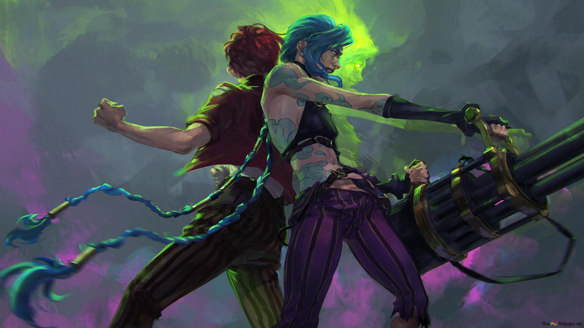 Jinx And Vi Hd League Of Legends Arcane 8K Wallpapers