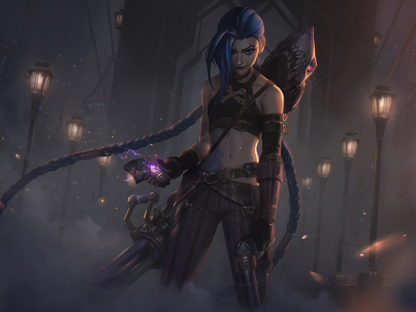 Jinx Cool League Of Legends Arcane Art Wallpapers