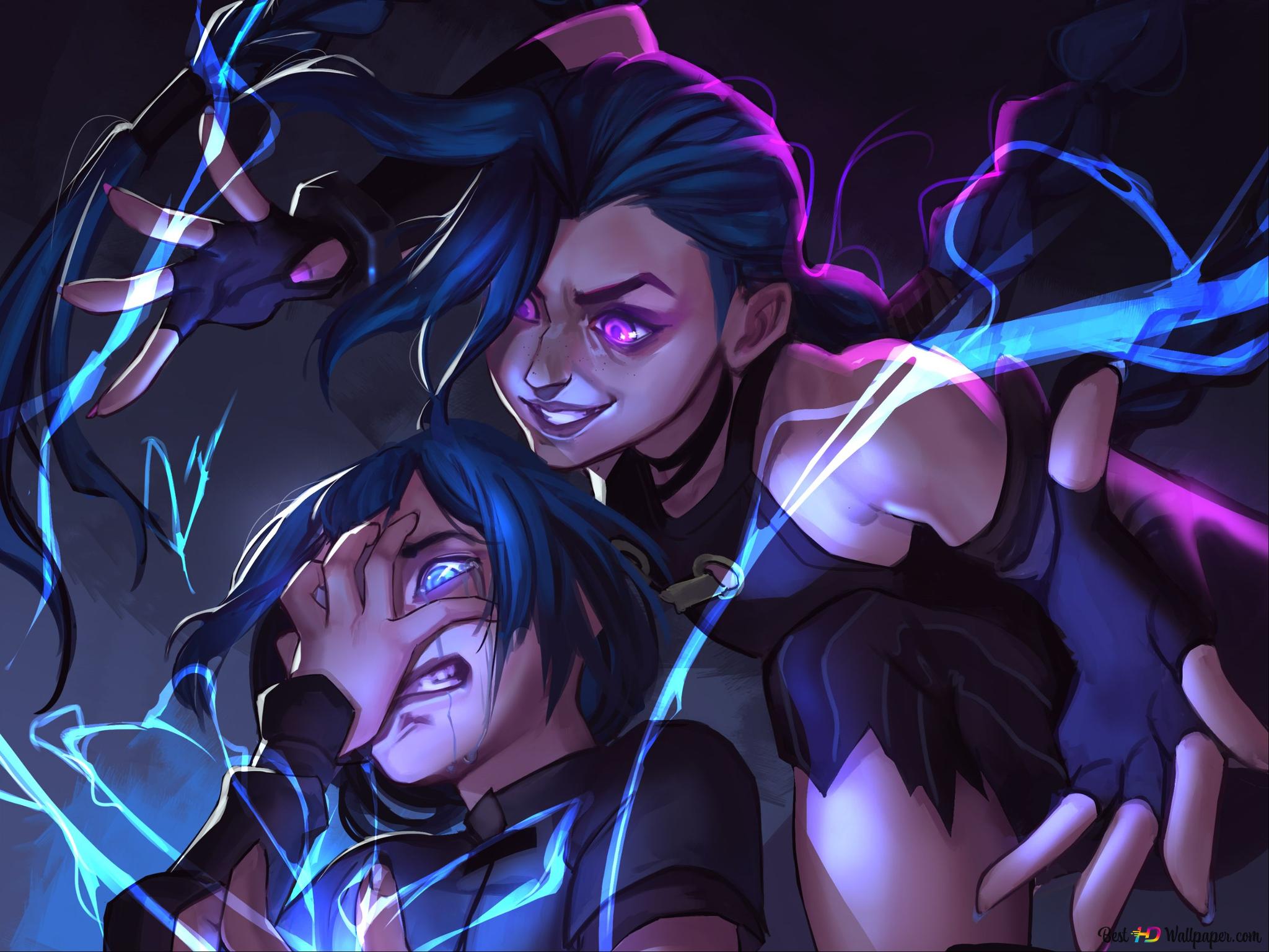 Jinx Cool League Of Legends Arcane Art Wallpapers