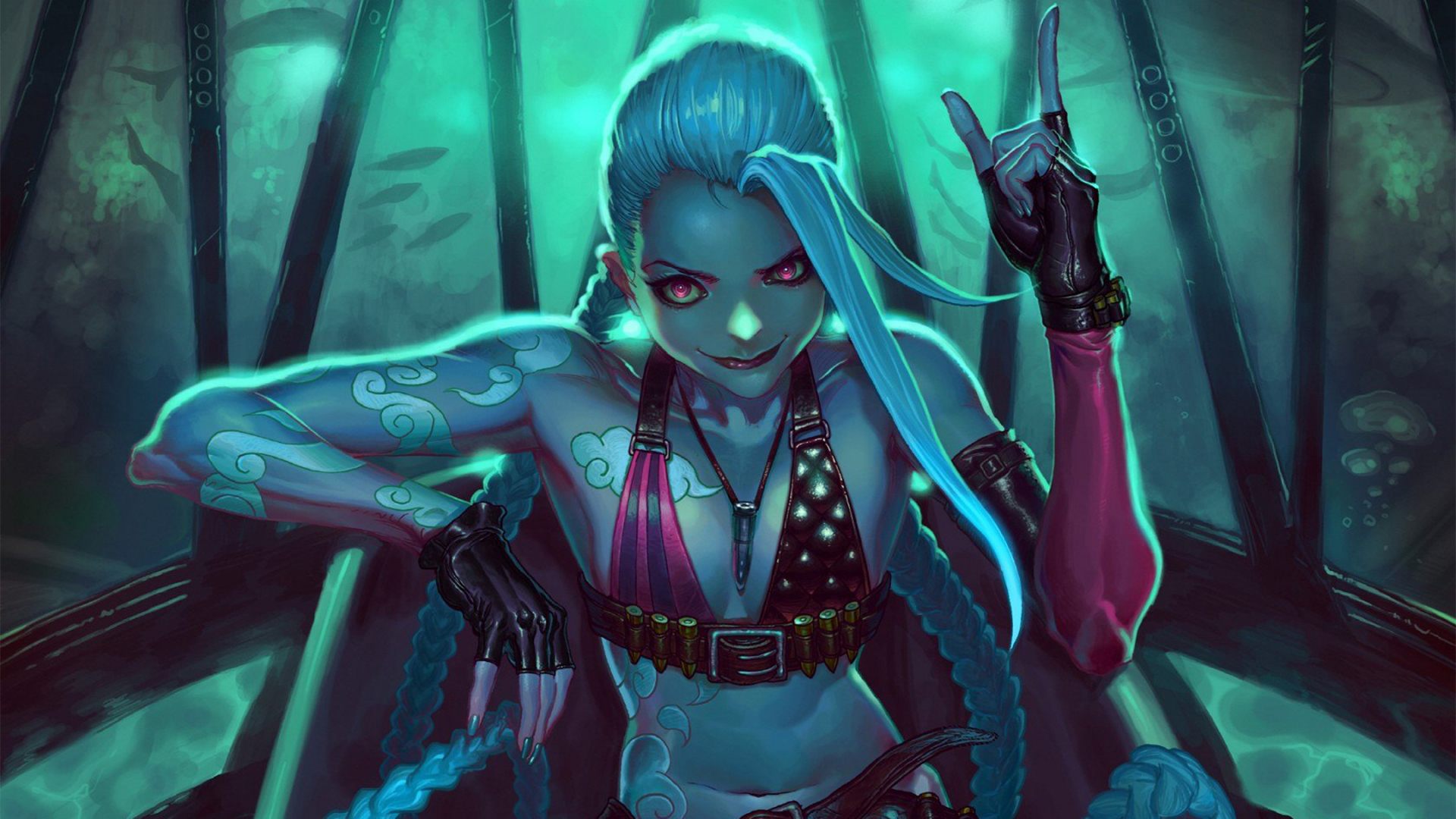 Jinx Cool League Of Legends Arcane Art Wallpapers