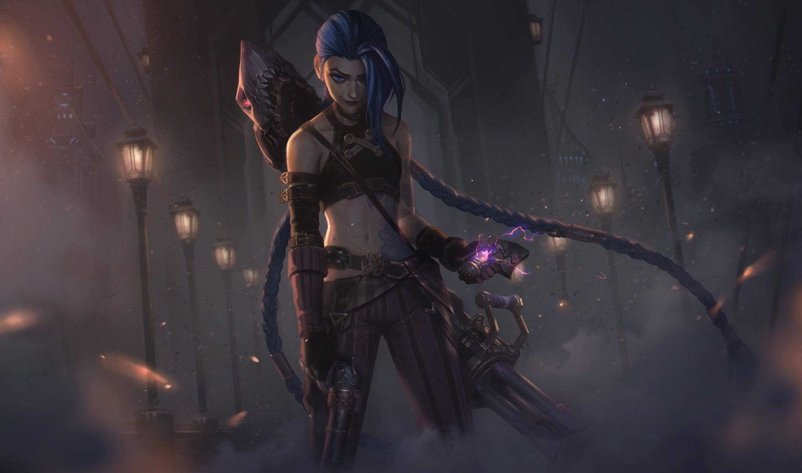 Jinx Cool League Of Legends Arcane Art Wallpapers