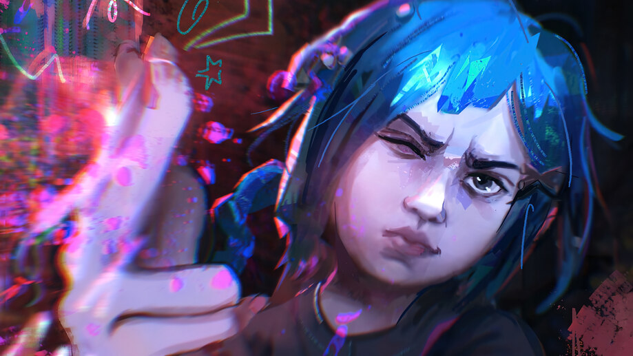 Jinx Cool League Of Legends Arcane Art Wallpapers