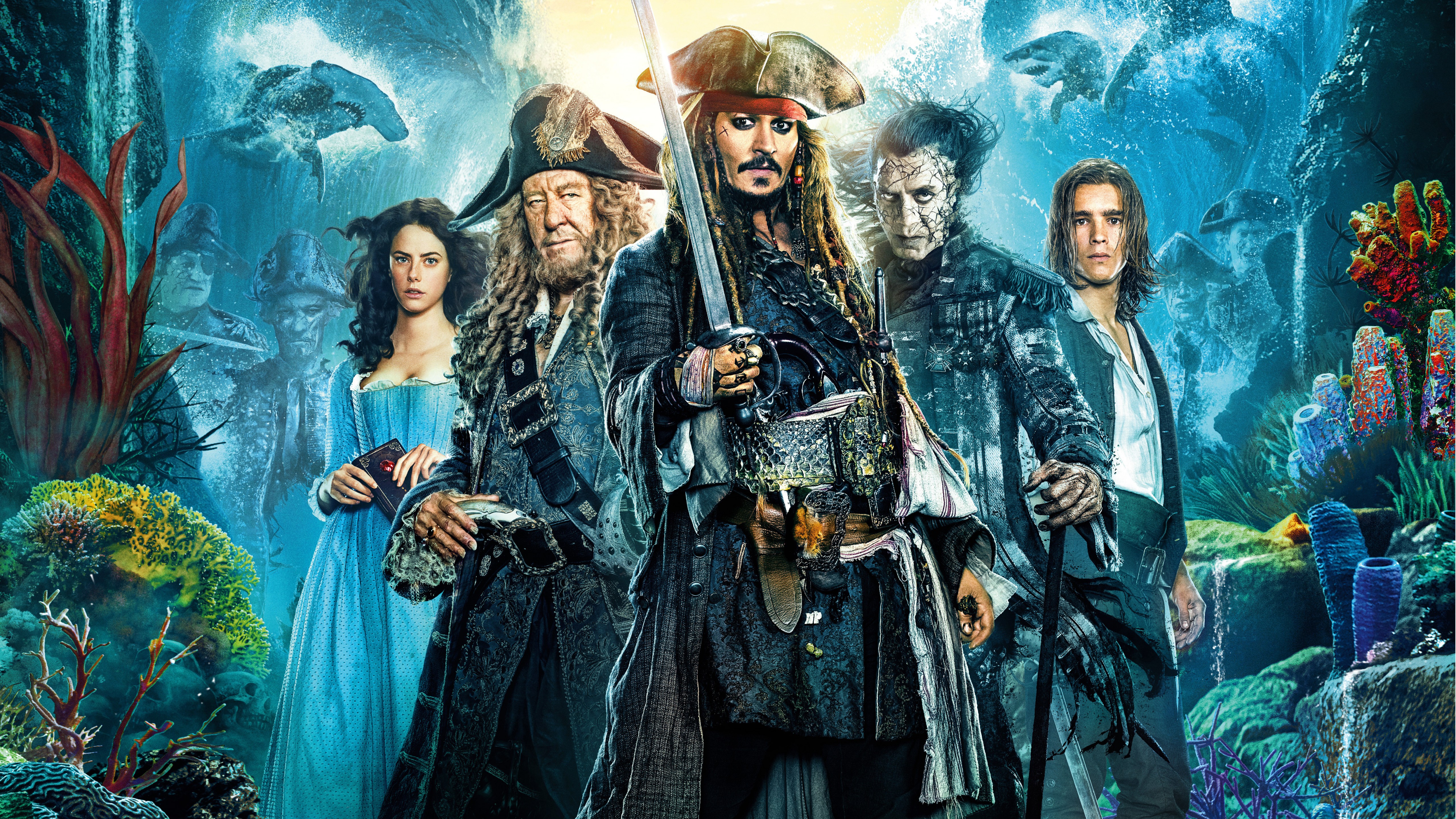 Johnny Depp As Jack Sparrow In Pirates Of The Caribbean Dead Men Tell No Tales Wallpapers