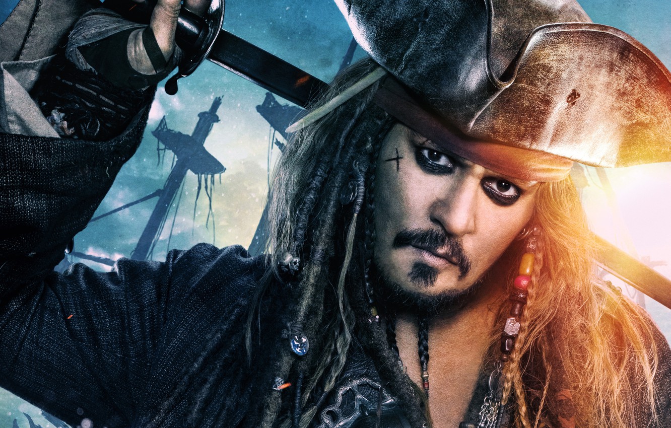 Johnny Depp As Jack Sparrow In Pirates Of The Caribbean Dead Men Tell No Tales Wallpapers