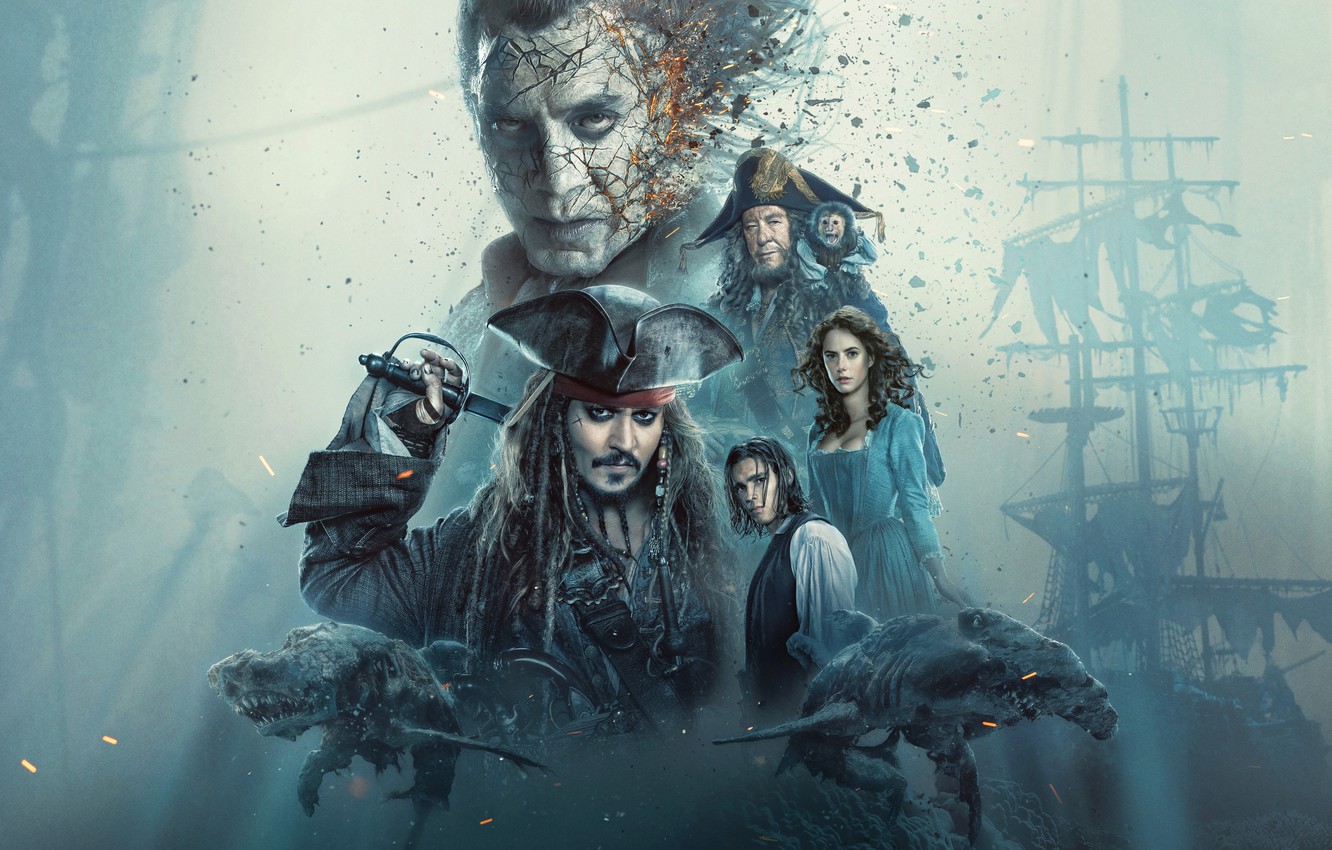 Johnny Depp As Jack Sparrow In Pirates Of The Caribbean Dead Men Tell No Tales Wallpapers