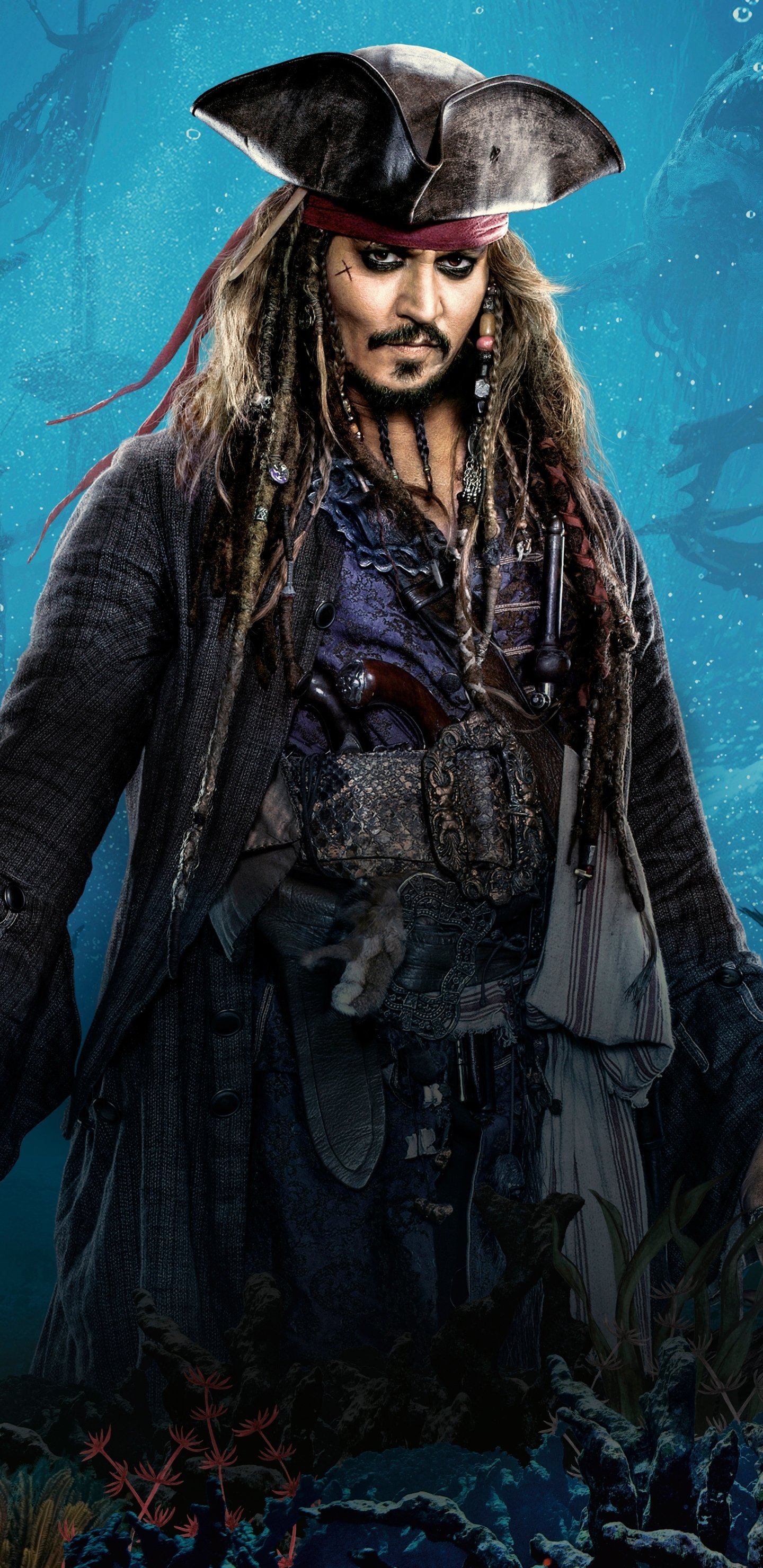 Johnny Depp As Jack Sparrow In Pirates Of The Caribbean Dead Men Tell No Tales Wallpapers