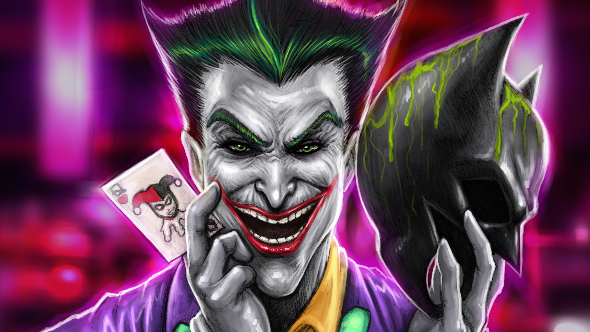 Joker Cyberpunk Mask Wallpapers