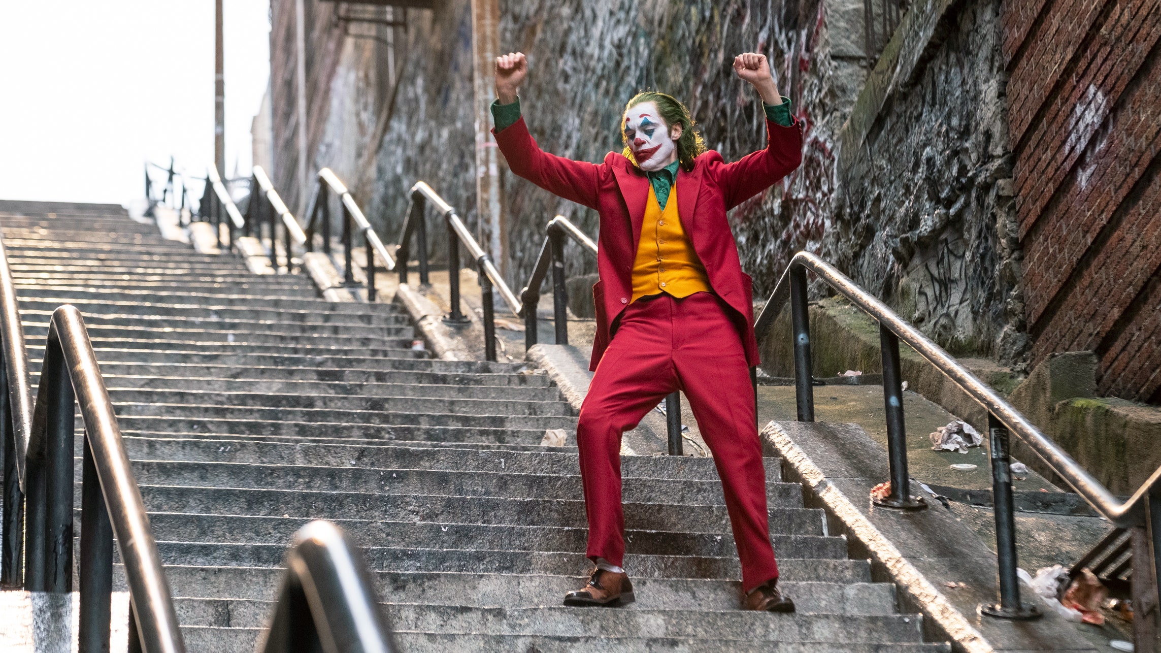 Joker Dancing On Stairs Wallpapers