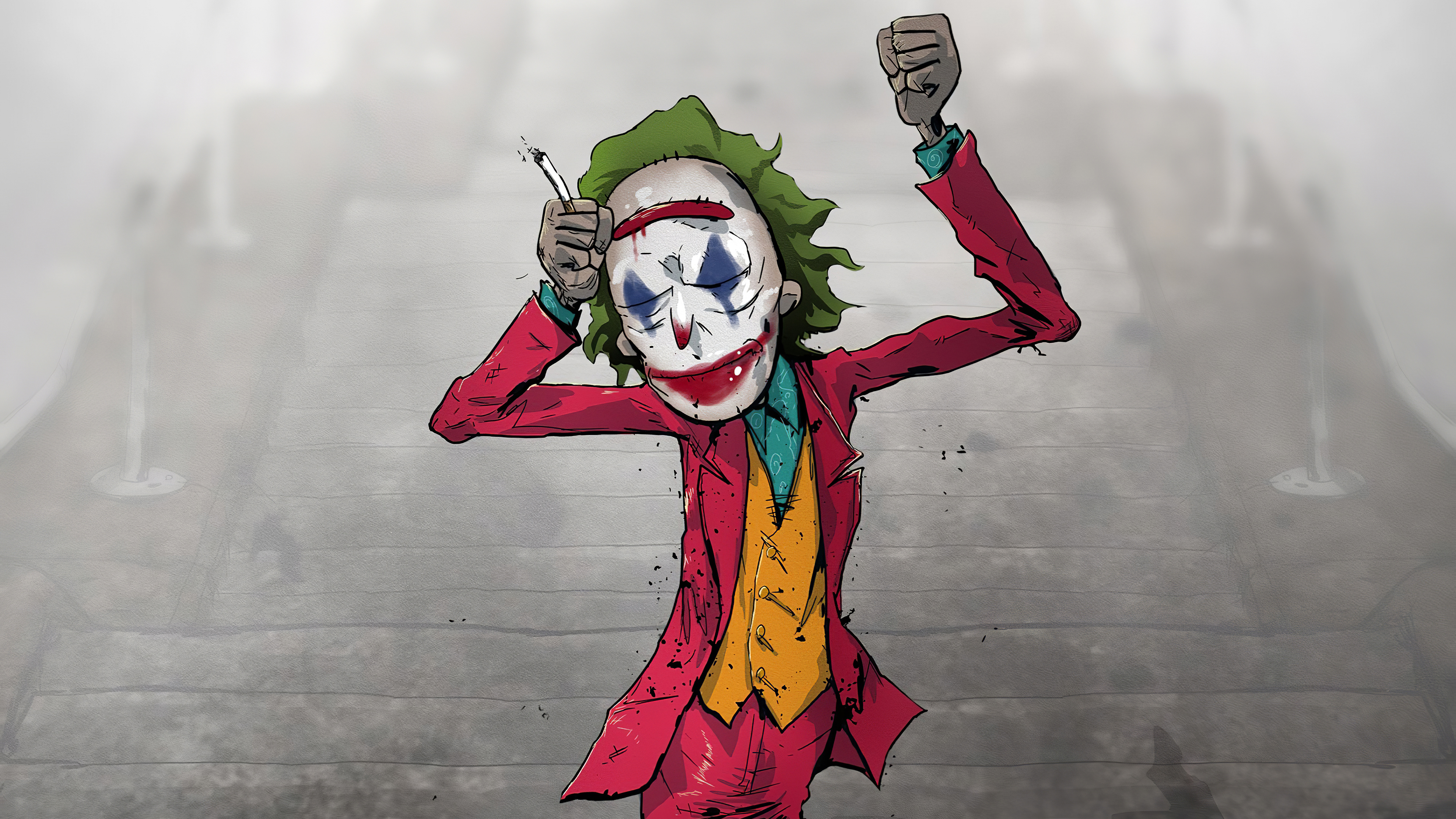 Joker Dancing On Stairs Wallpapers