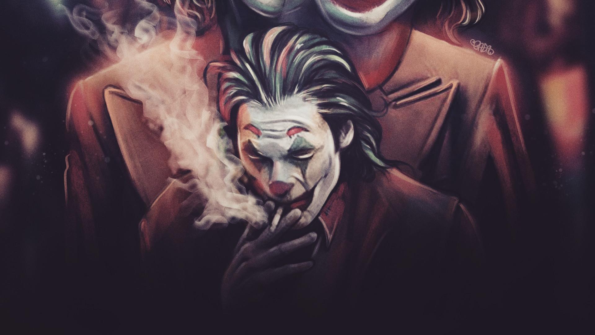 Joker Smoking 4K Portrait Wallpapers