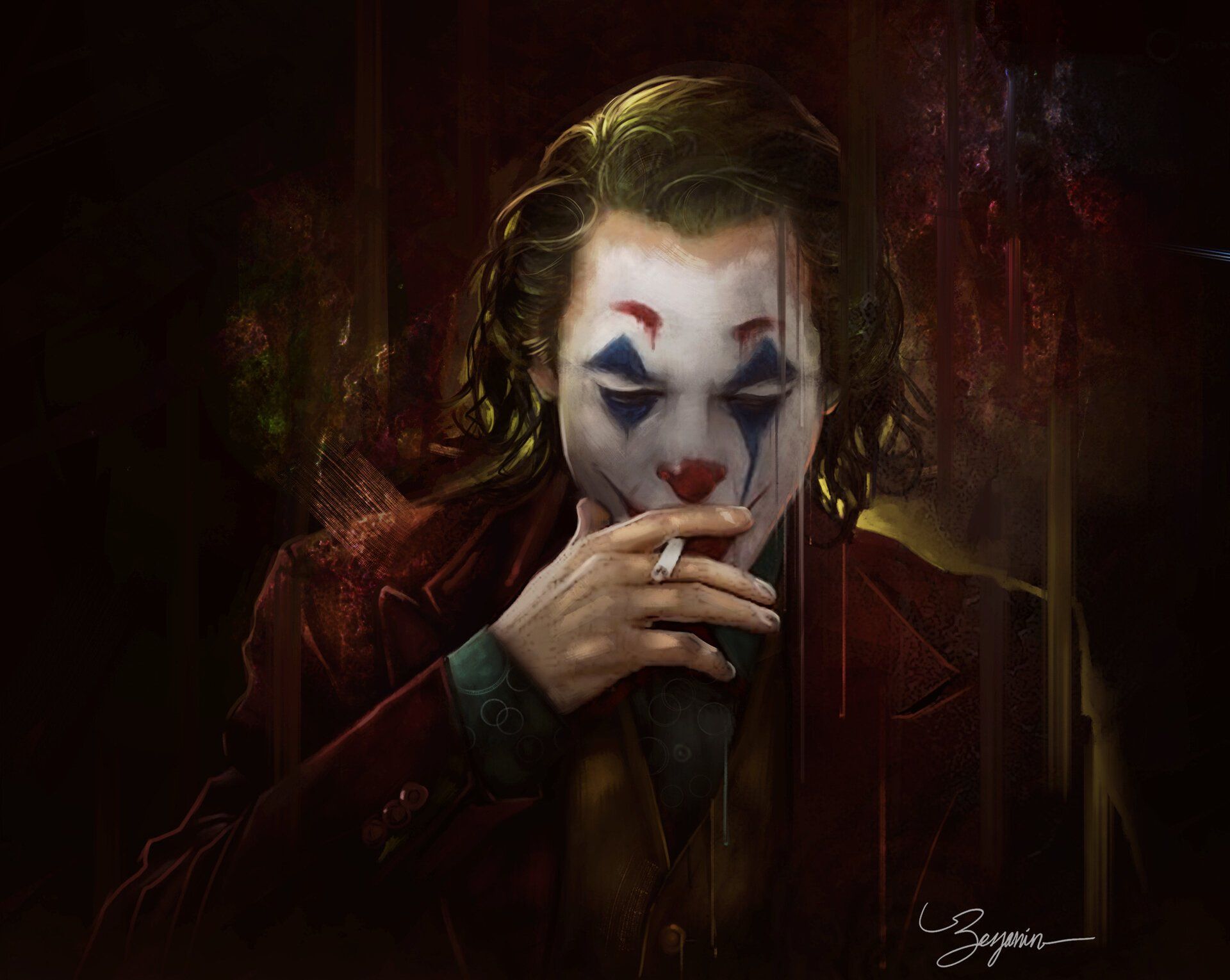 Joker Smoking 4K Portrait Wallpapers
