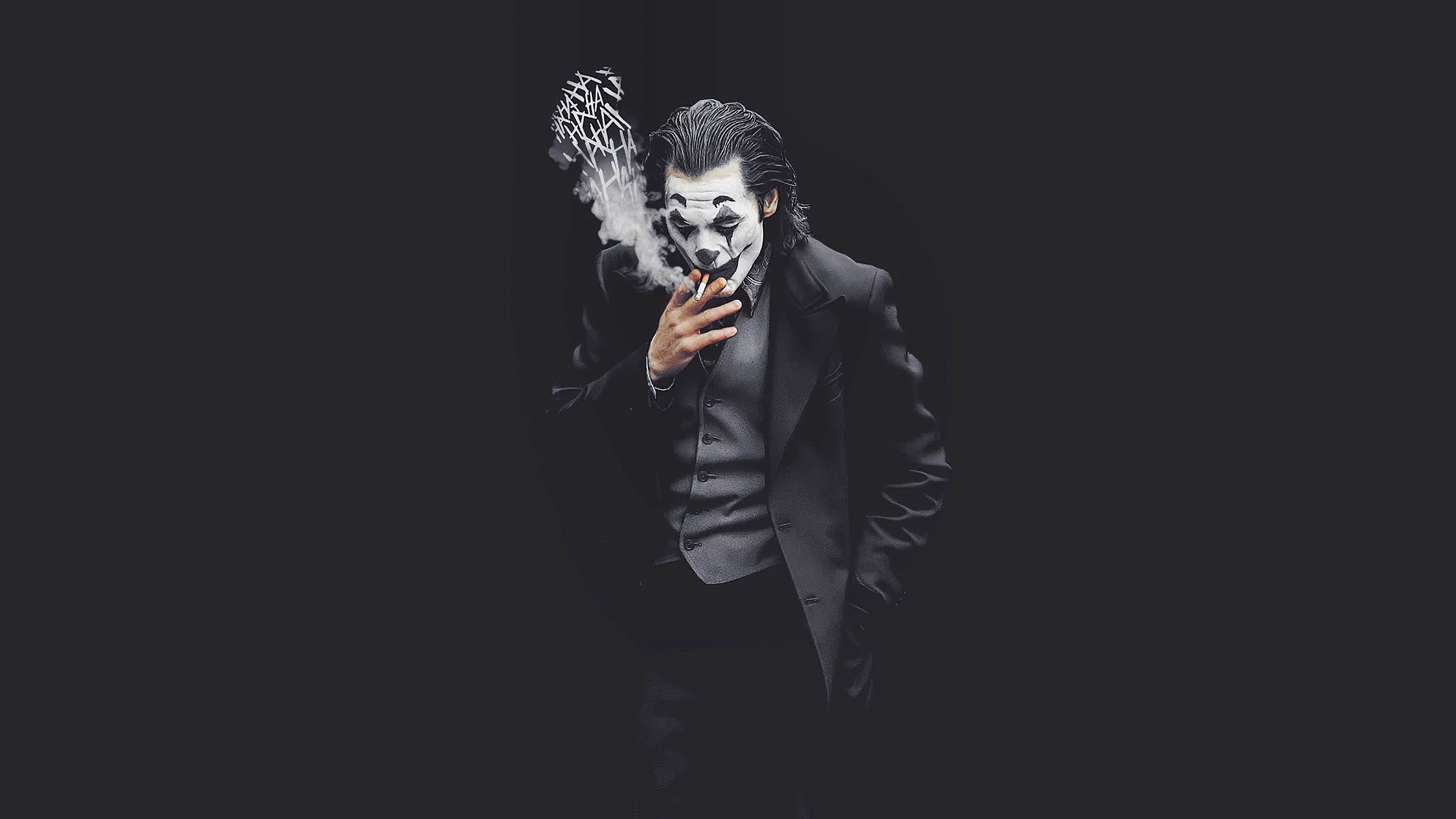 Joker Smoking Monochrome Wallpapers