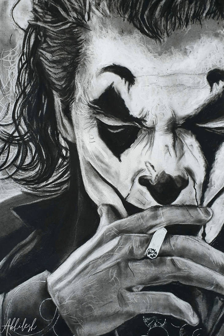 Joker Smoking Monochrome Wallpapers