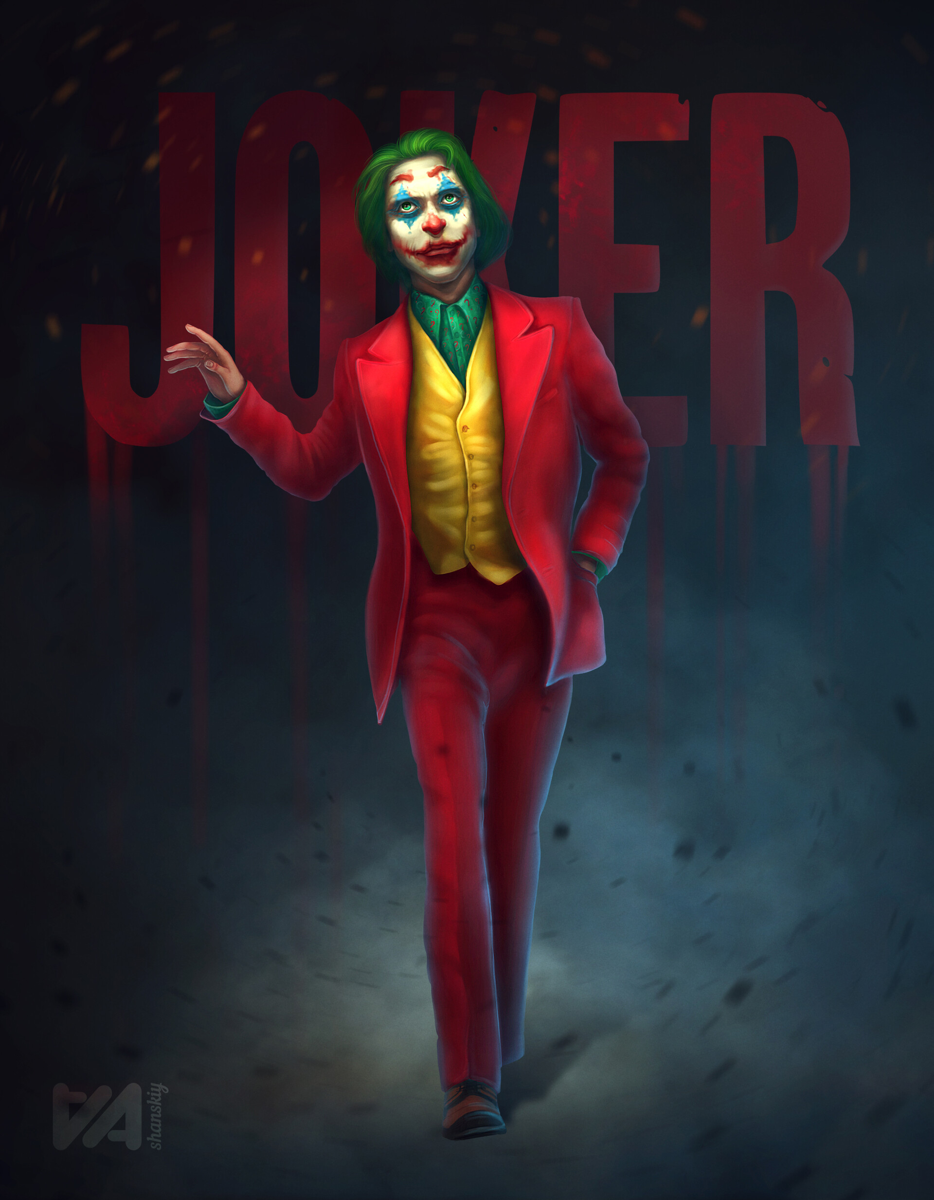 Joker Stairs Poster Wallpapers