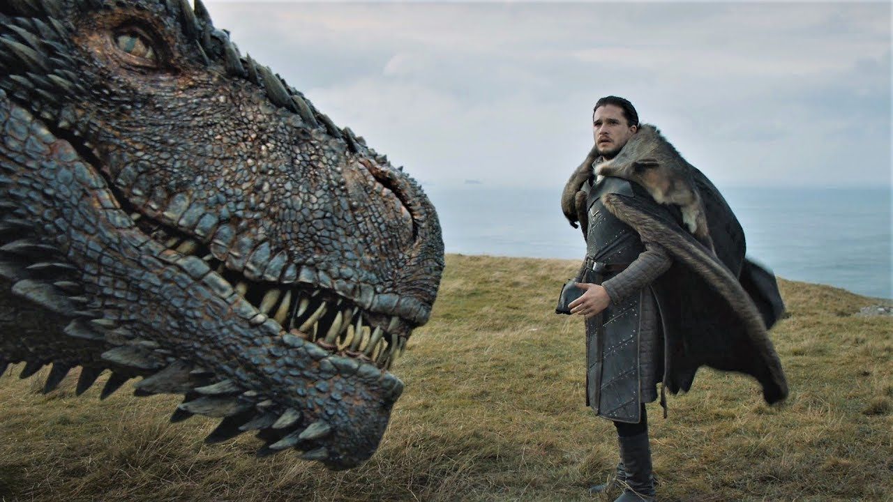 Jon Snow Flying Dragon Image Wallpapers