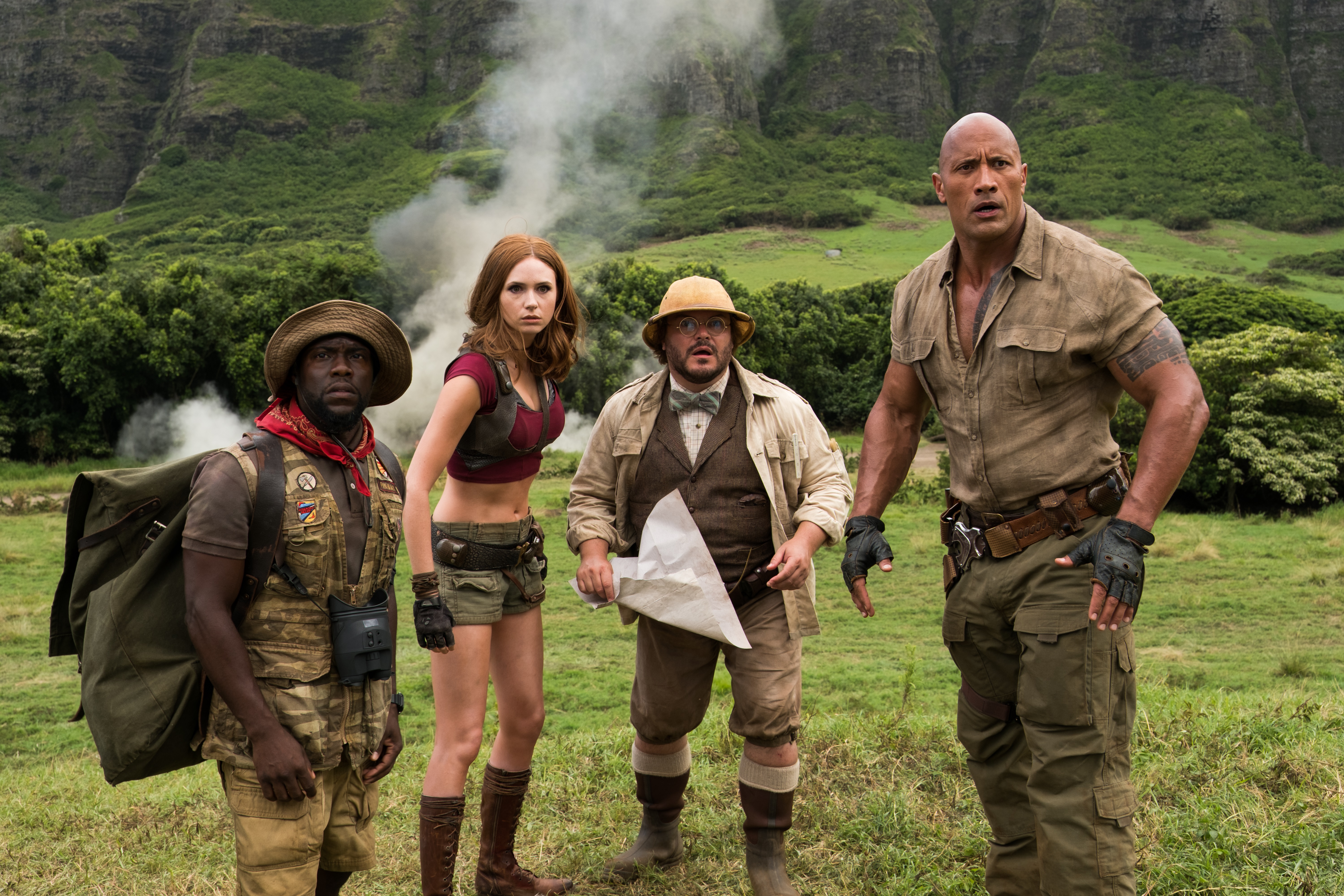 Jumanji Welcome To The Jungle Cast Wallpapers