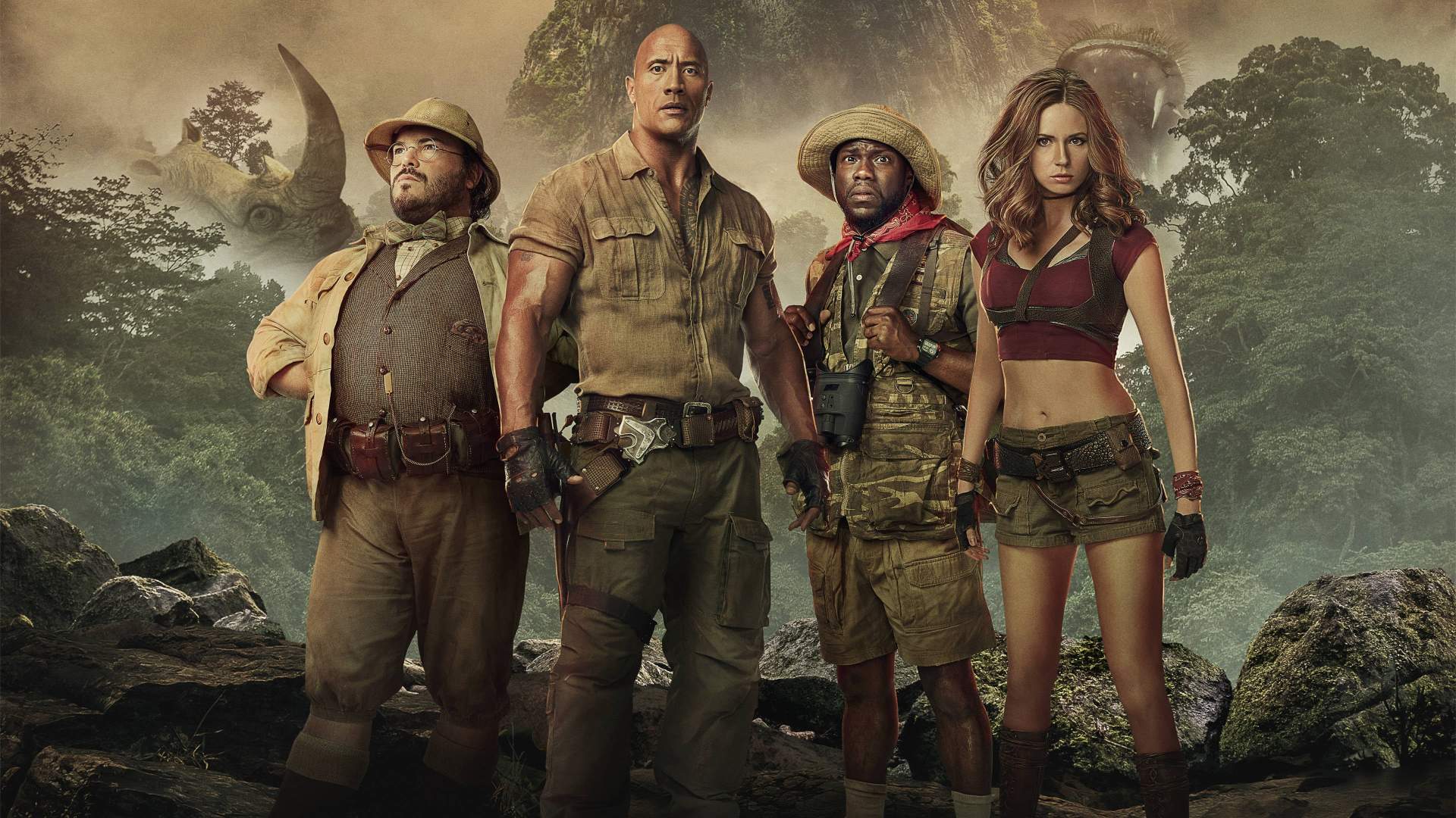 Jumanji Welcome To The Jungle Cast Wallpapers