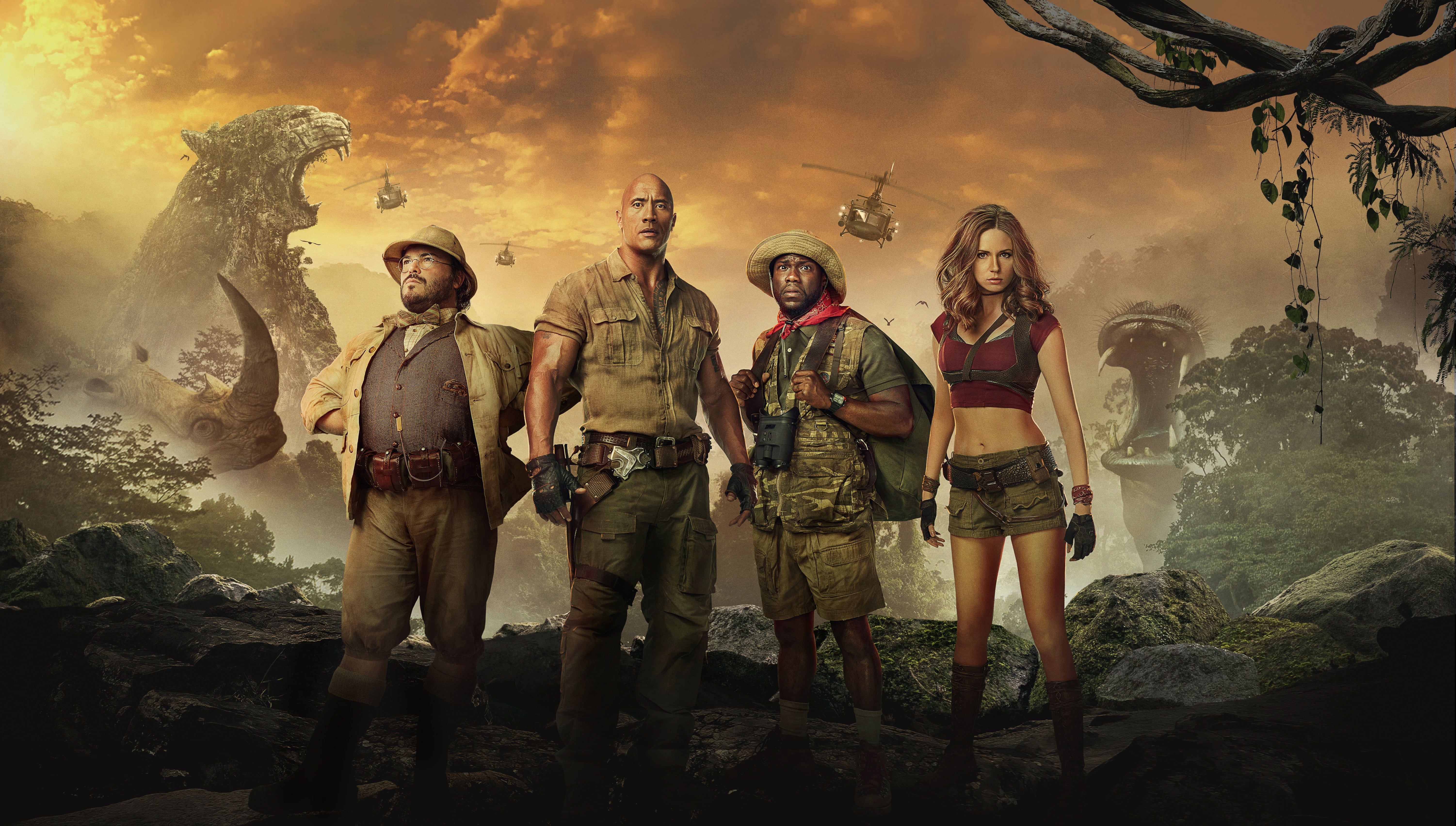 Jumanji Welcome To The Jungle Movie Cast Wallpapers