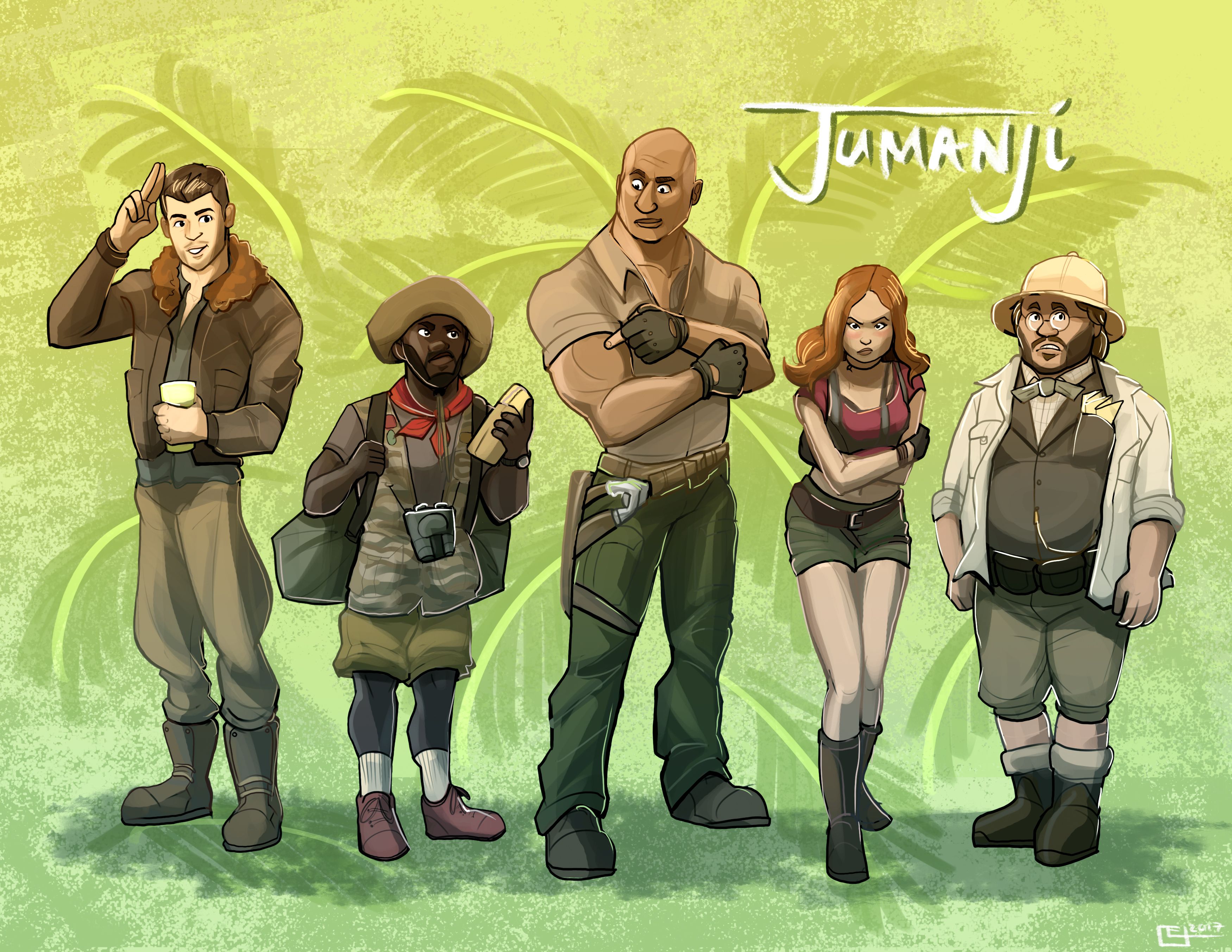 Jumanji Welcome To The Jungle Movie Cast Wallpapers