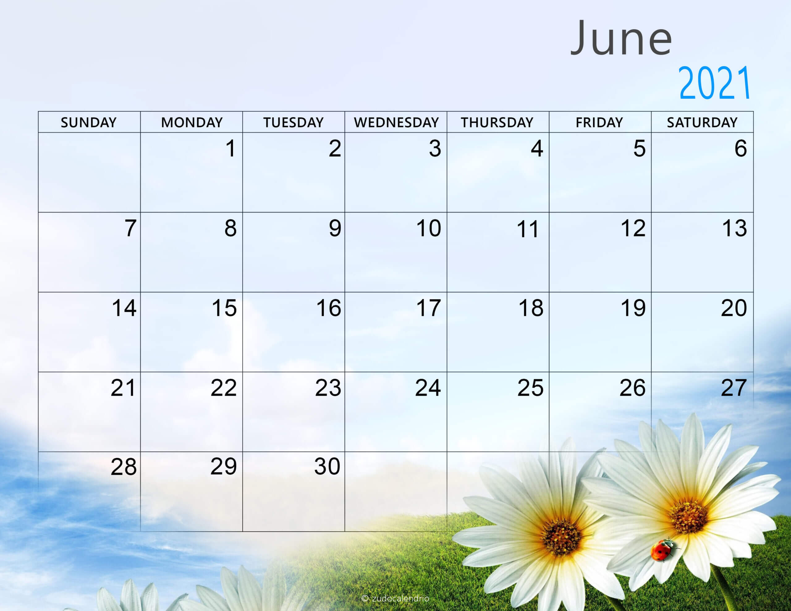 June 2021 Calendar Wallpapers