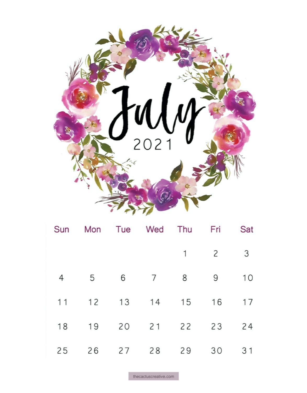 June 2021 Calendar Wallpapers