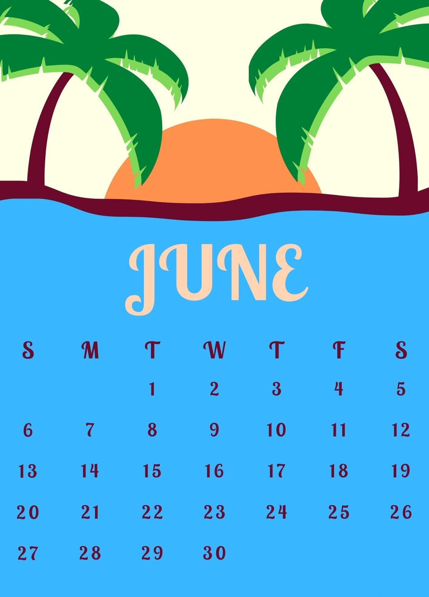 June 2021 Calendar Wallpapers