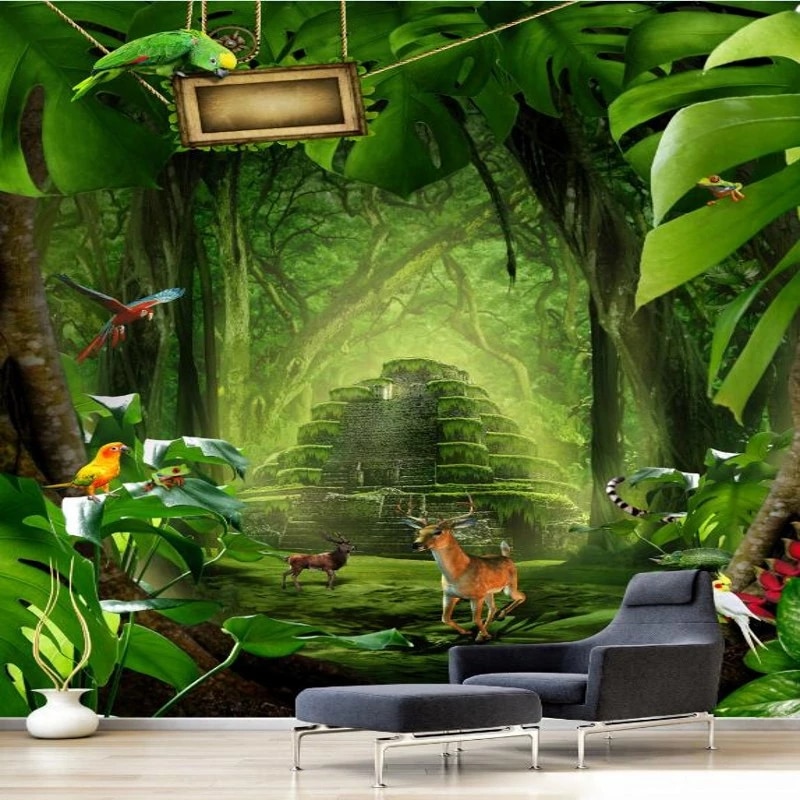 Jungle Deer Boat Forest Landscape Nature Wallpapers