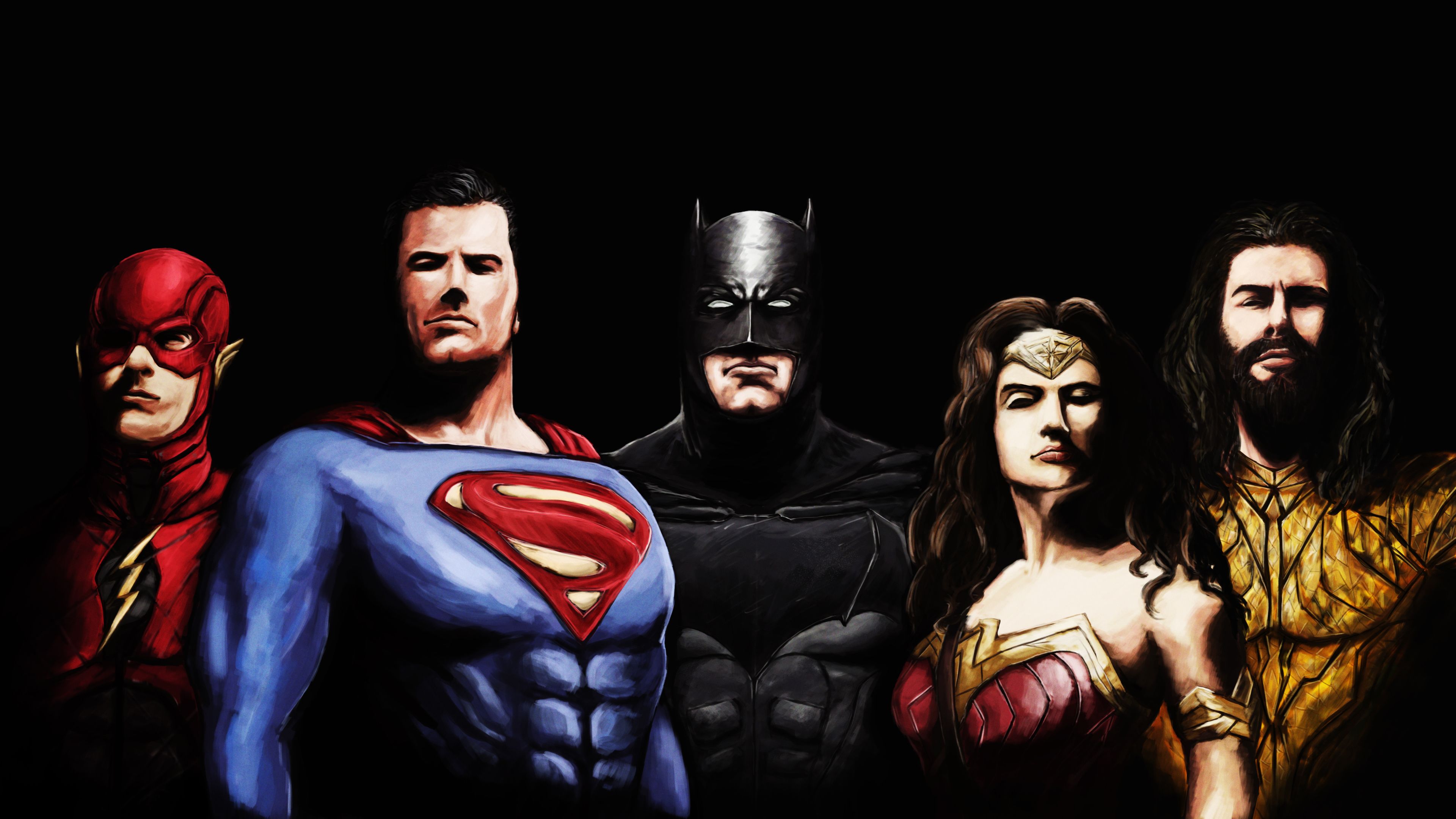 Justice League Members Art Wallpapers