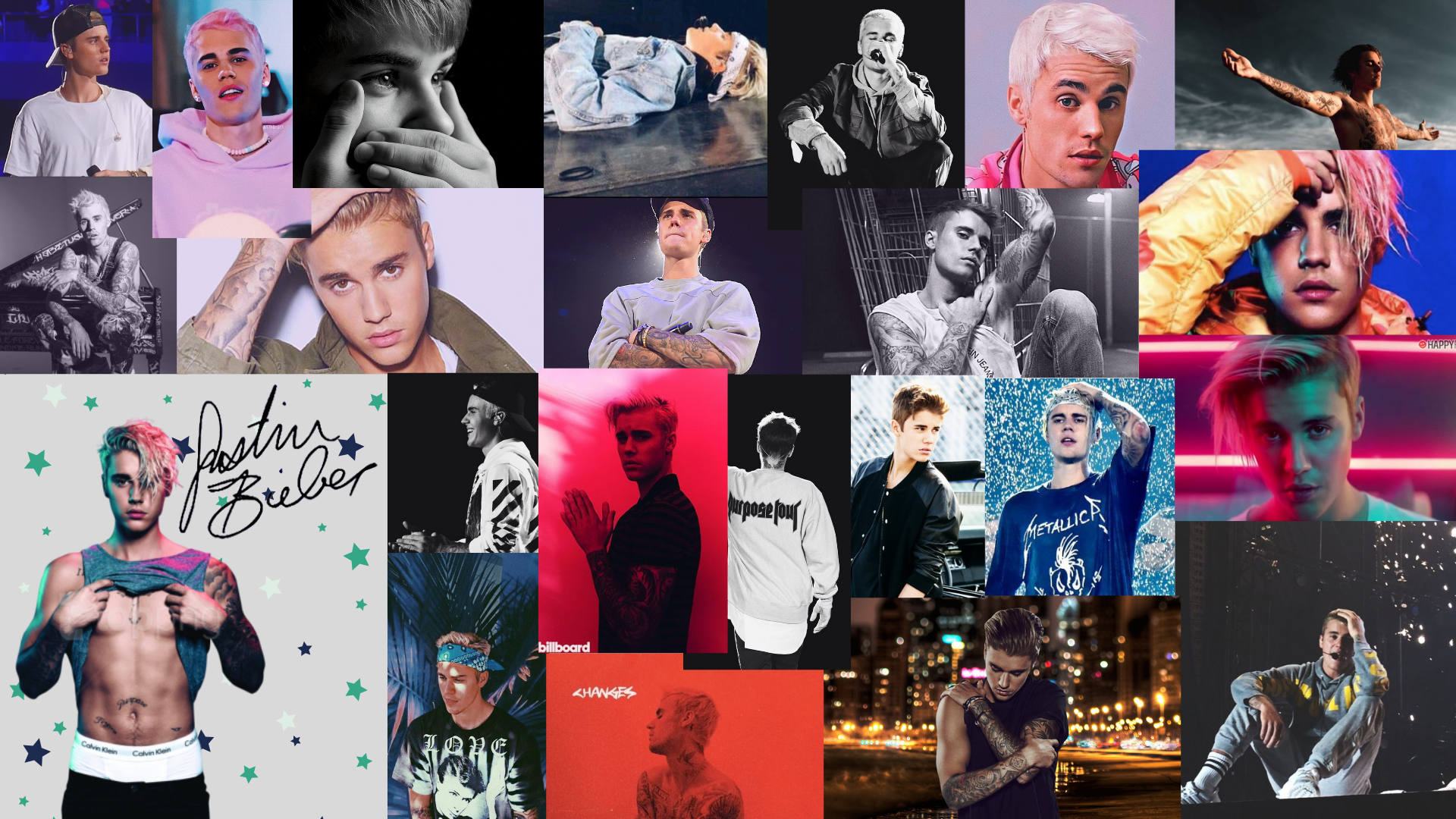 Justin Bieber Collage Wallpapers