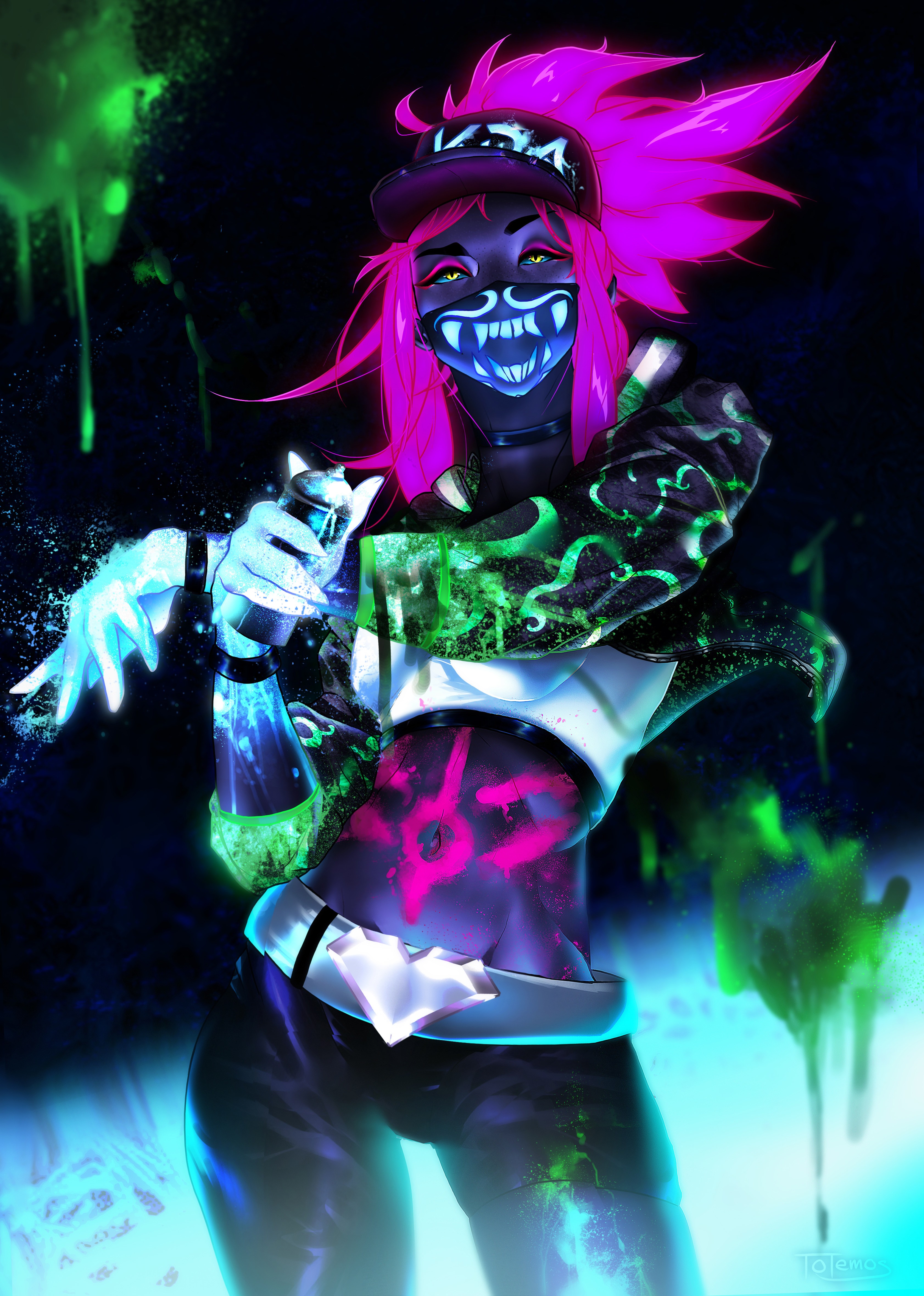 K/DA Akali Subway Tunnel 5K Wallpapers