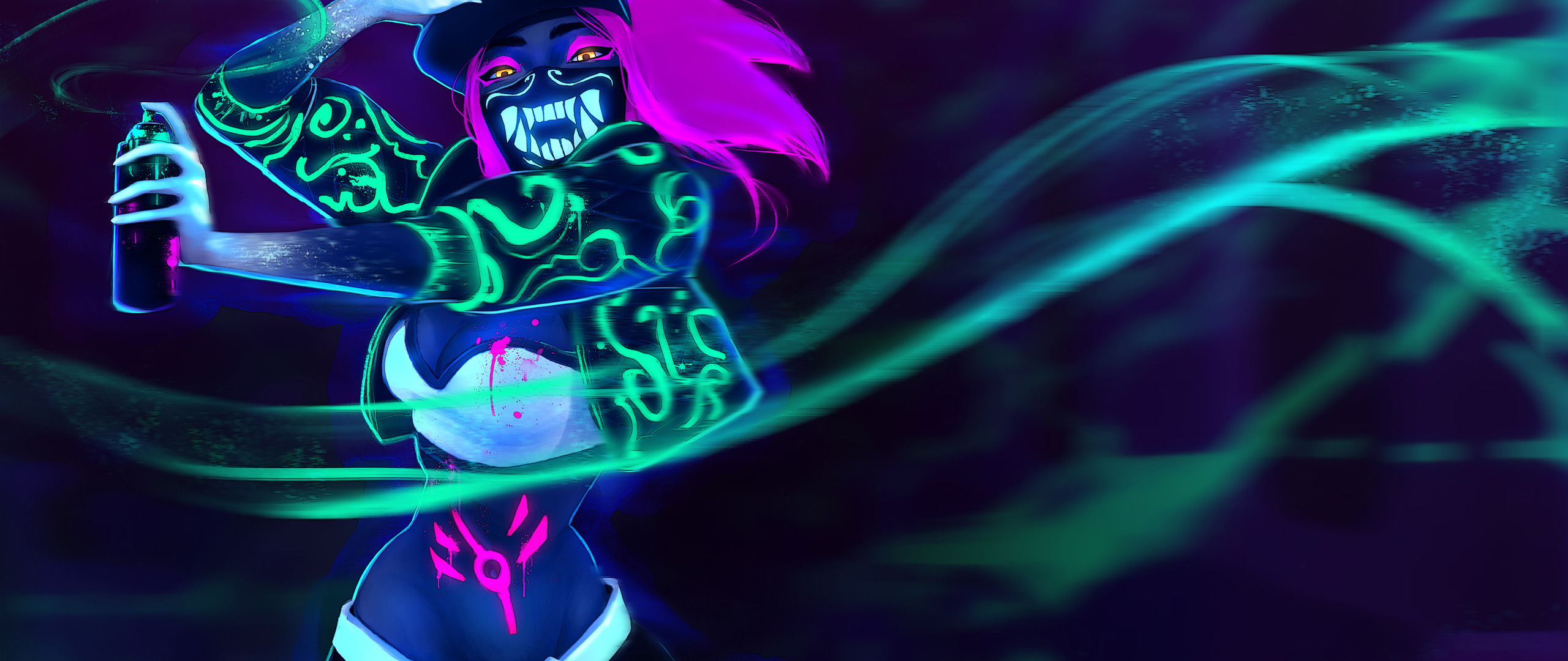 K/DA Akali Subway Tunnel 5K Wallpapers