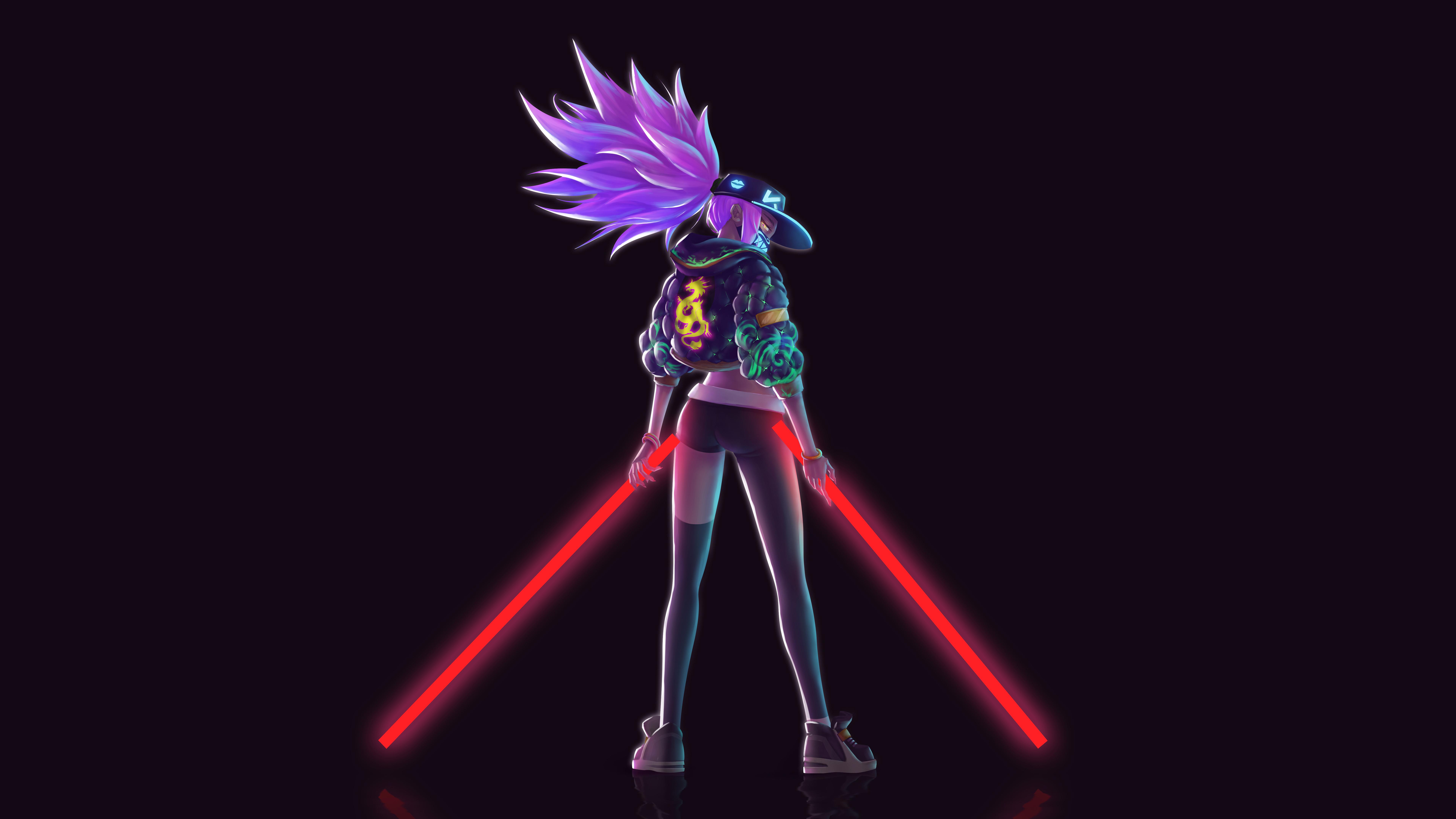 K/DA Akali Subway Tunnel 5K Wallpapers