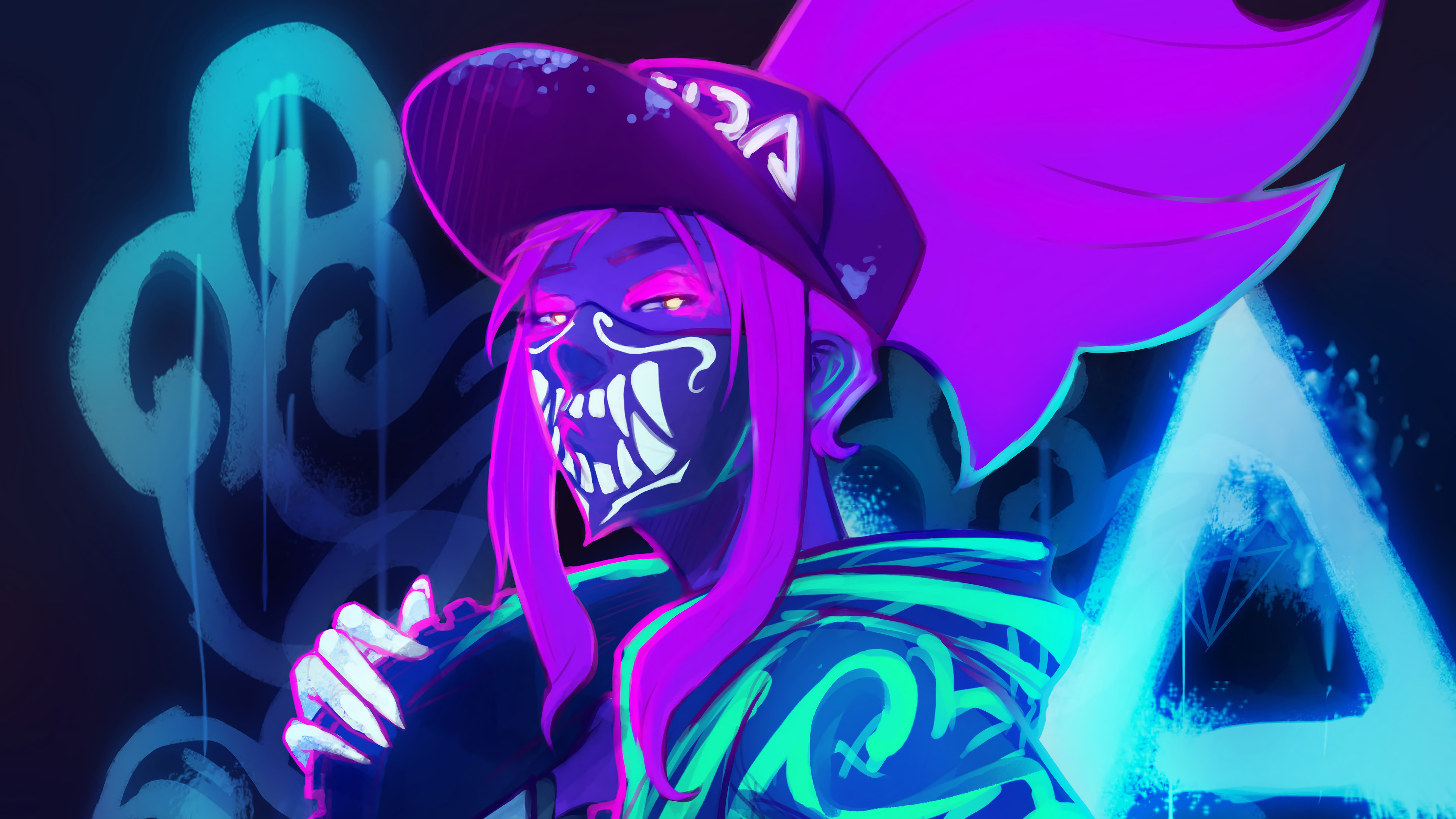 K/DA Akali Subway Tunnel 5K Wallpapers