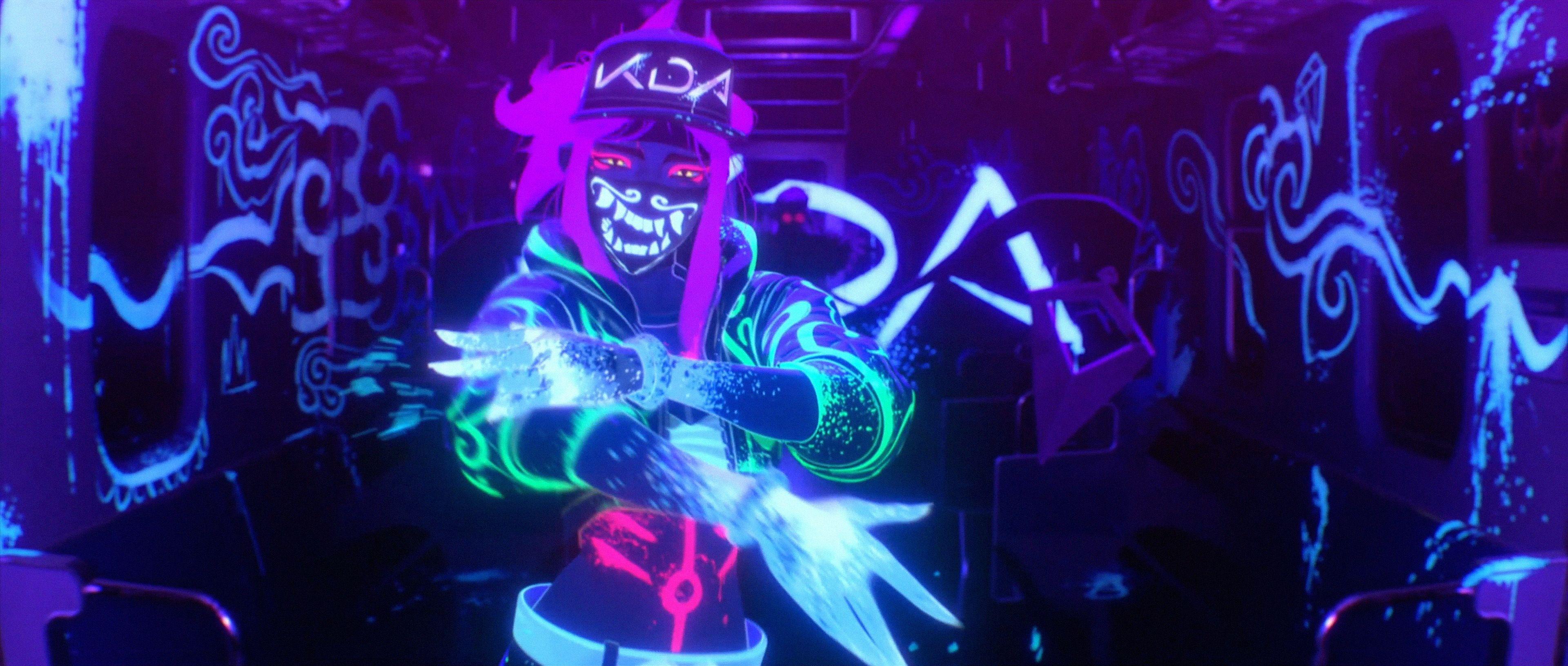 K/DA Akali Subway Tunnel 5K Wallpapers