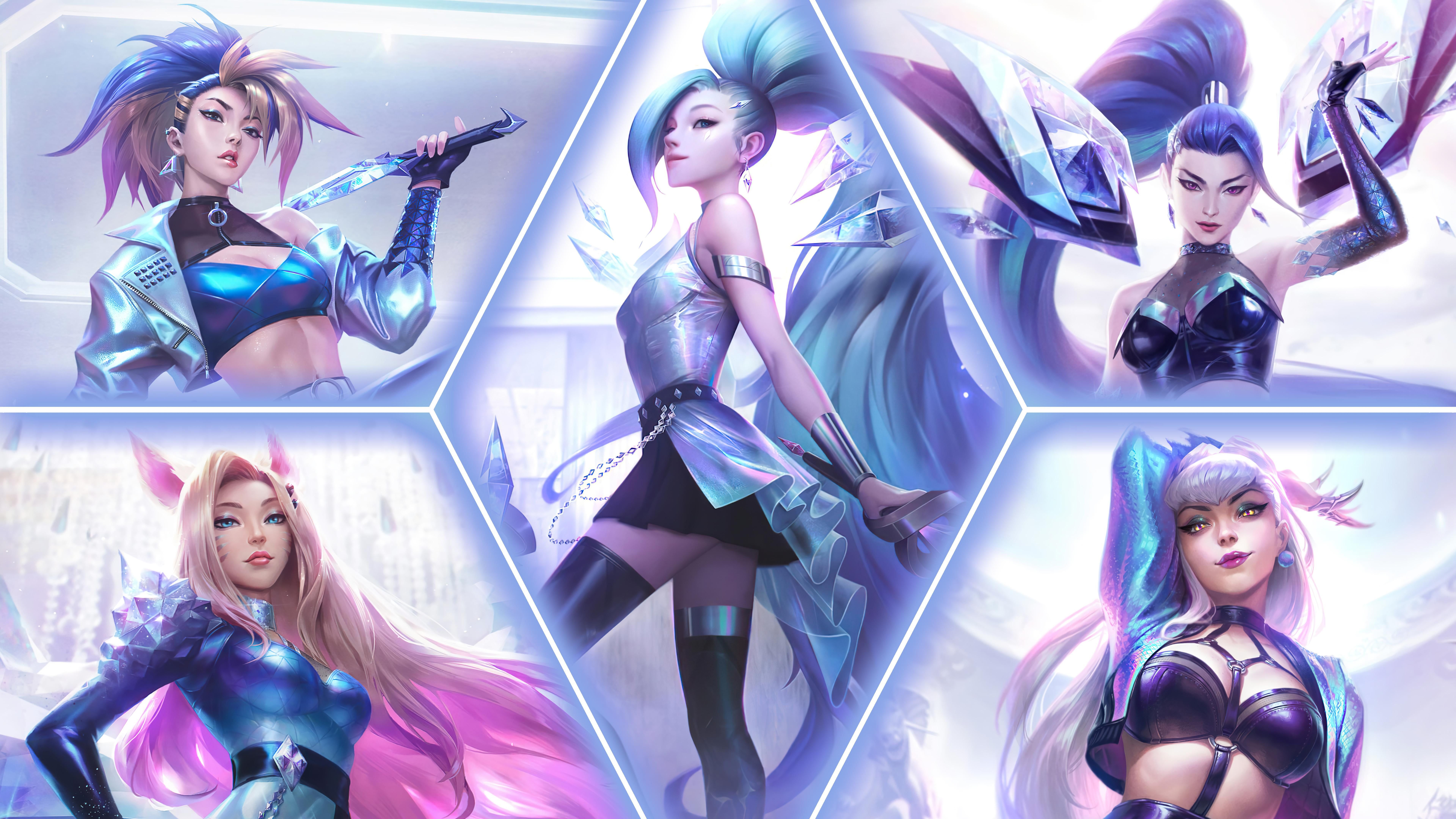 K/DA All Out Team 8K Wallpapers