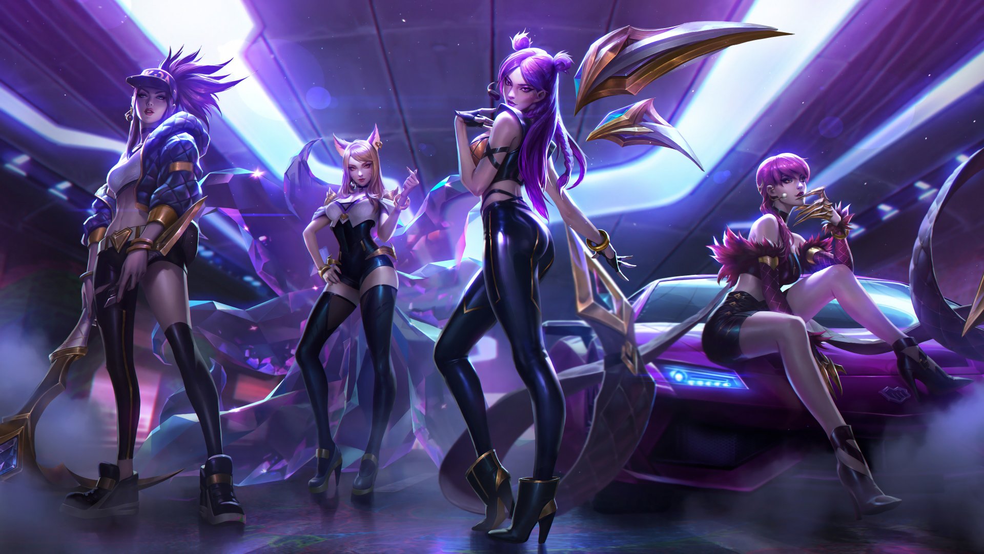 K/DA Kai'Sa Taillights LoL 5K Wallpapers